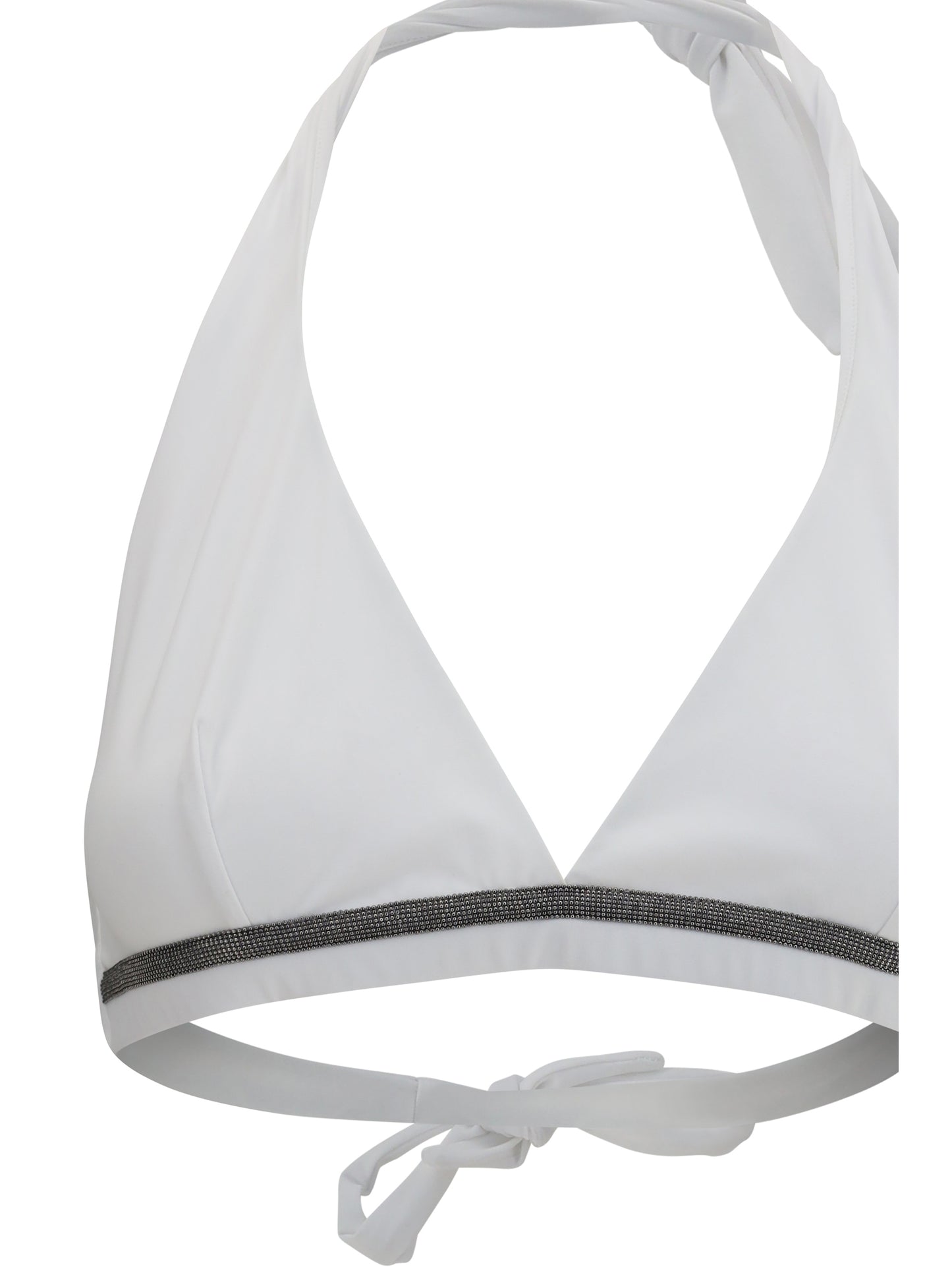 Brunello Cucinelli Women Tech Jersey Bikini Top With Monili BRUNELLO CUCINELLI