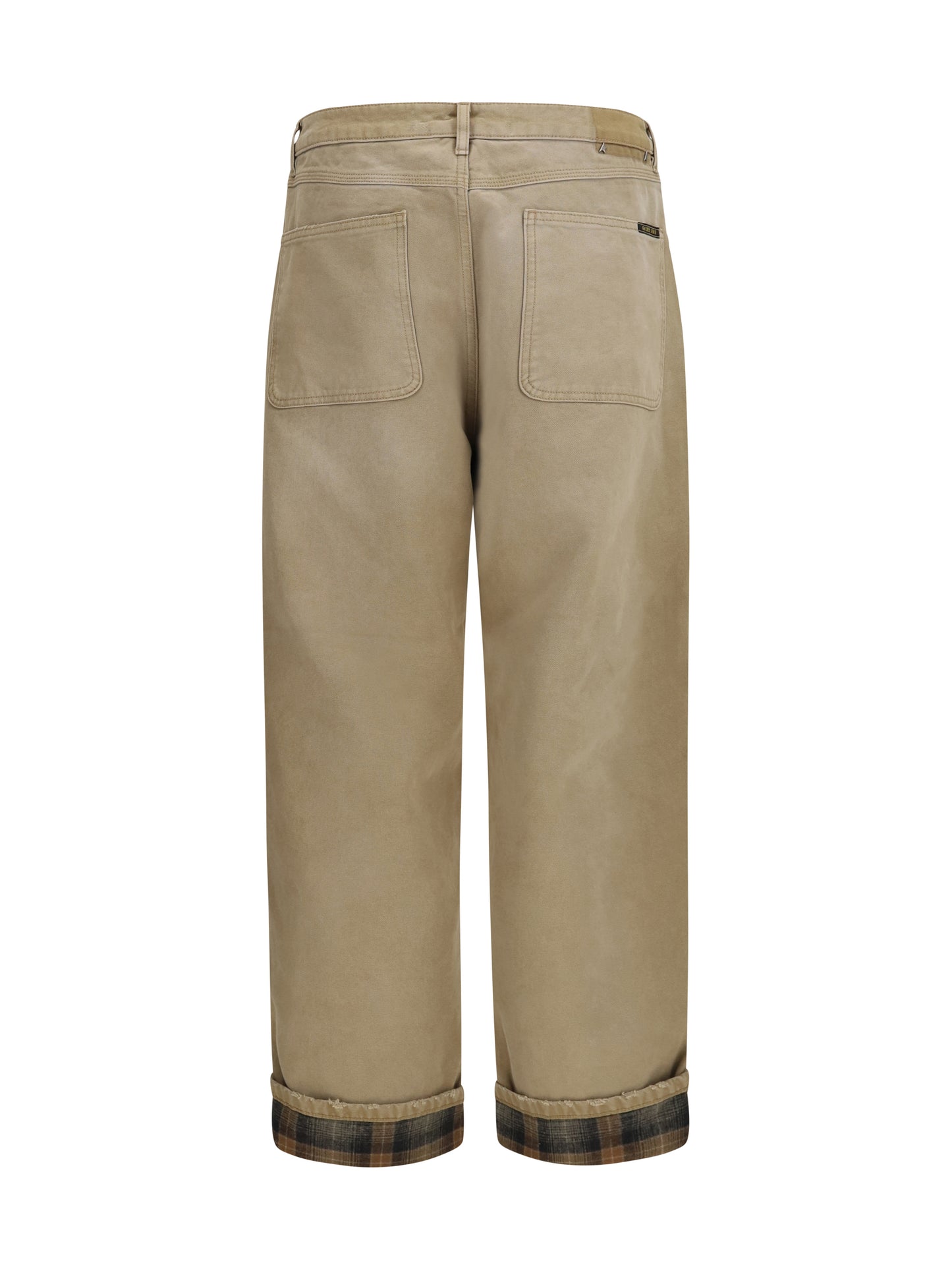 Golden Goose Men Cotton Pants With Check Detail GOLDEN GOOSE