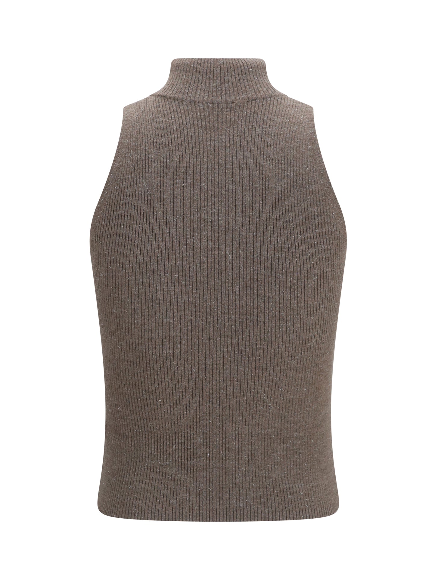 Brunello Cucinelli Women Sleeveless Turtleneck With Luminous Details BRUNELLO CUCINELLI