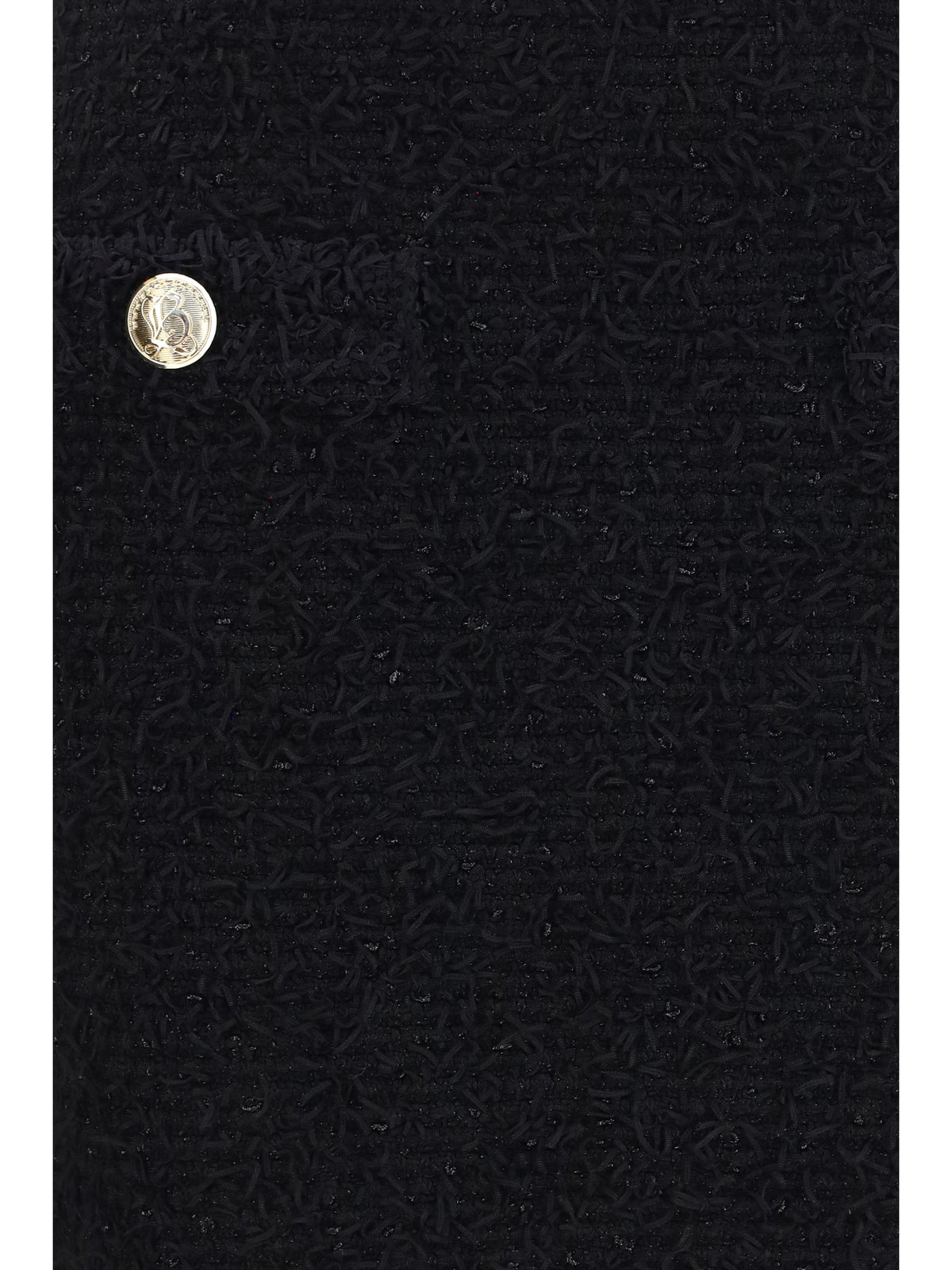 Balmain Women Tweed Mini Skirt With Logo Buttons BALMAIN