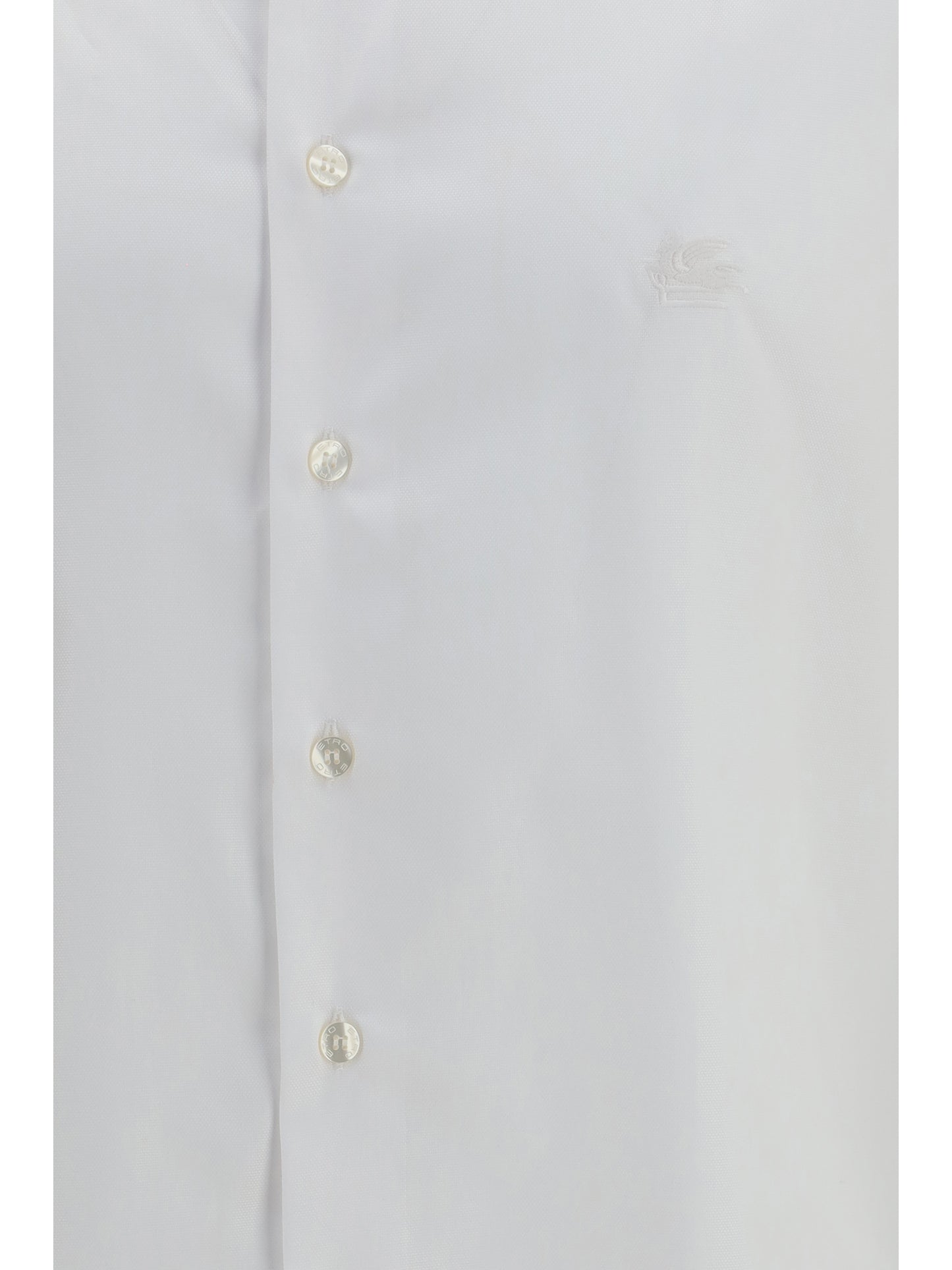 Etro Men Roma Cotton Shirt With Pegaso Logo ETRO