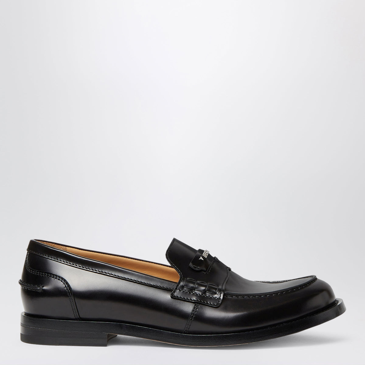 Fendi Fendi Ateneo Loafers In Black Calfskin Leather Men FENDI