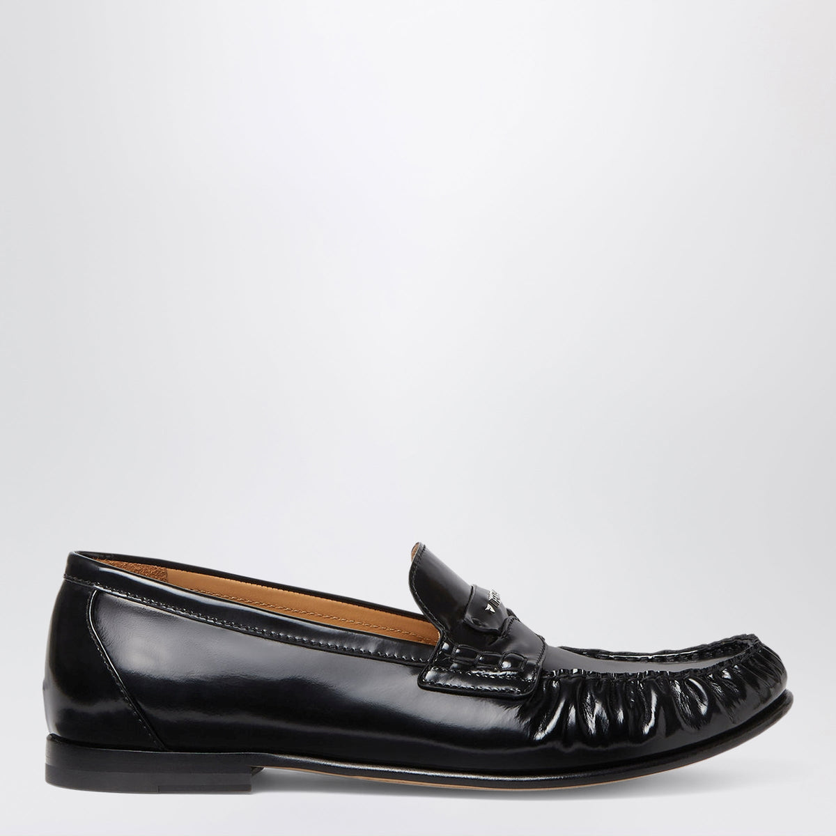 Fendi Fendi Scrunch Moccasin In Black Leather Men FENDI