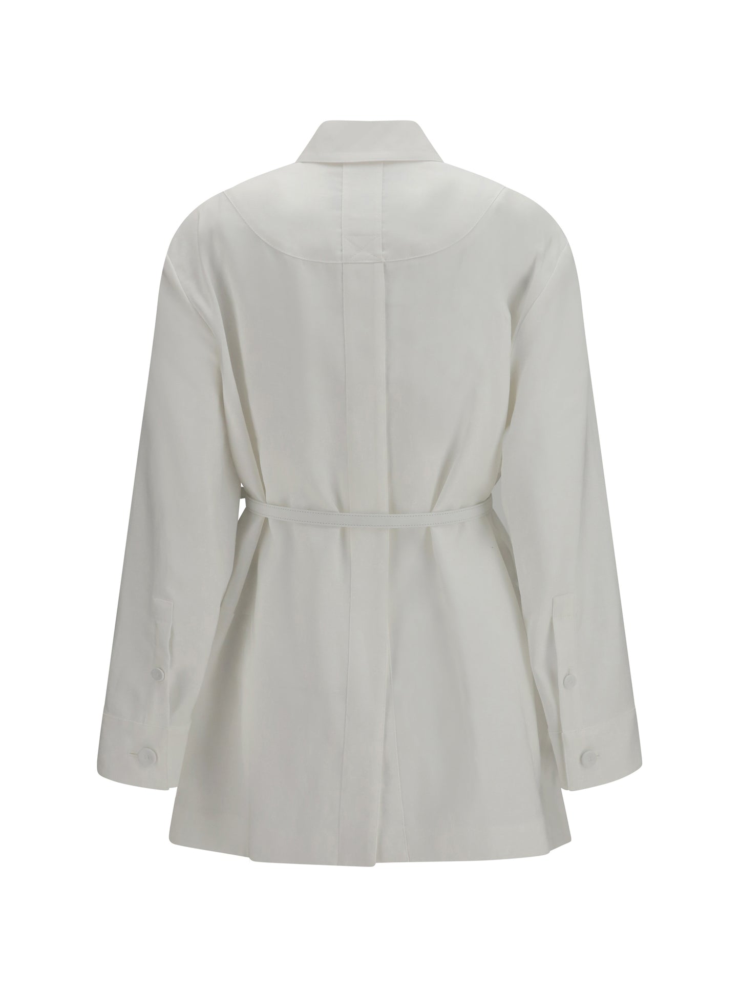 Fendi Women Linen And Cotton Belted Jacket FENDI