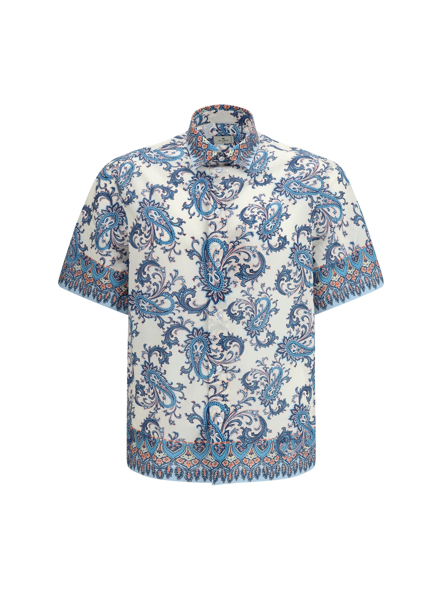 Etro Men Cotton Shirt With Floral And Paisley Motif ETRO