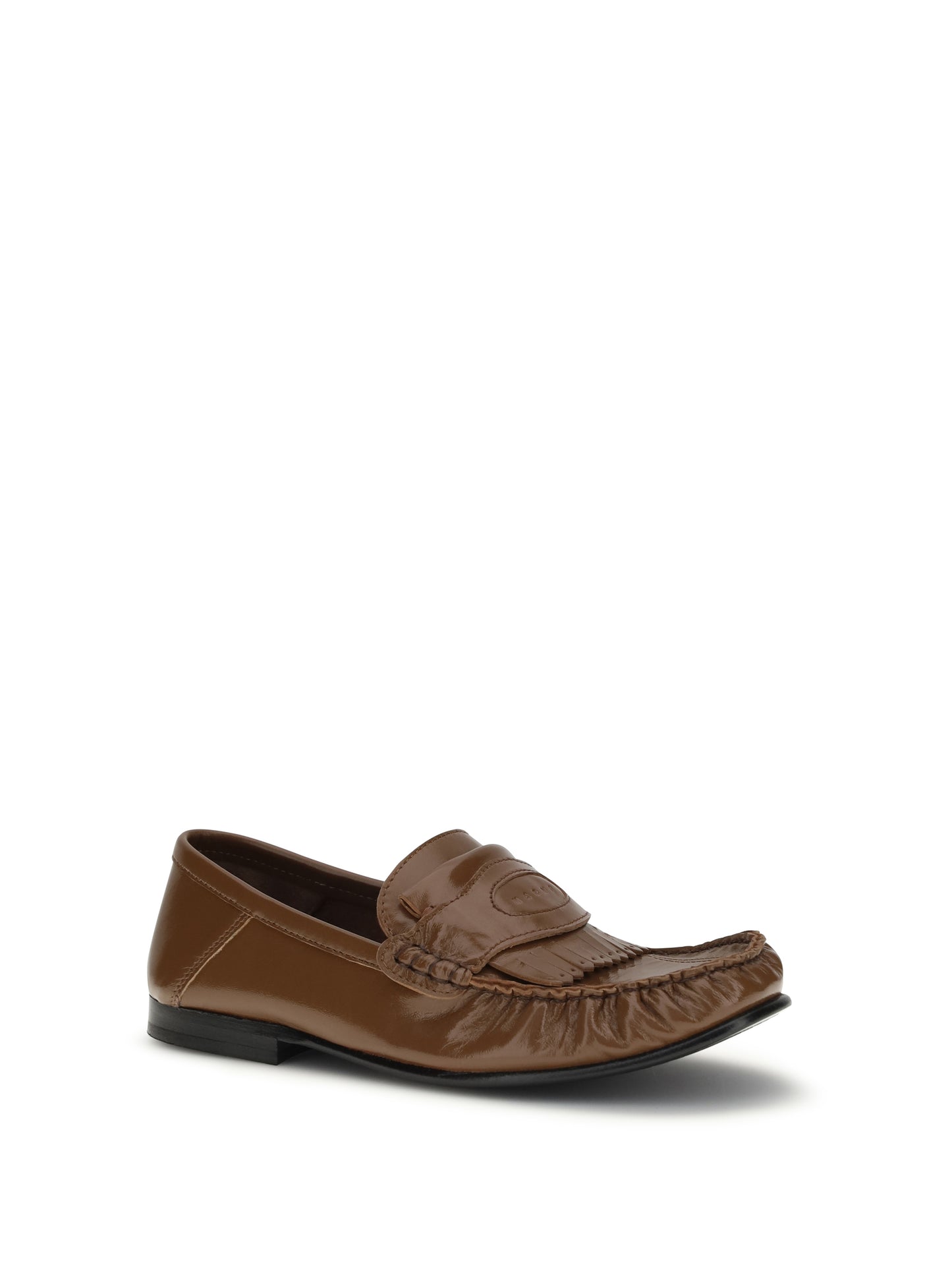 Marni Women Leather Loafers With Tassels And Foldable Heel MARNI