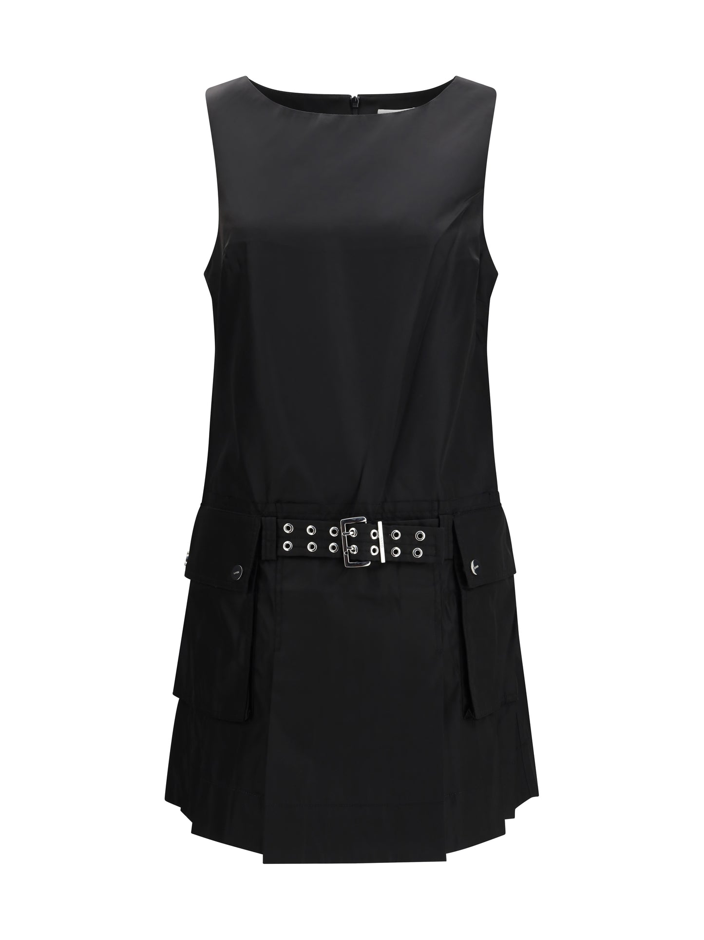 Ganni Women Duchesse Nylon Belted Mini Dress GANNI