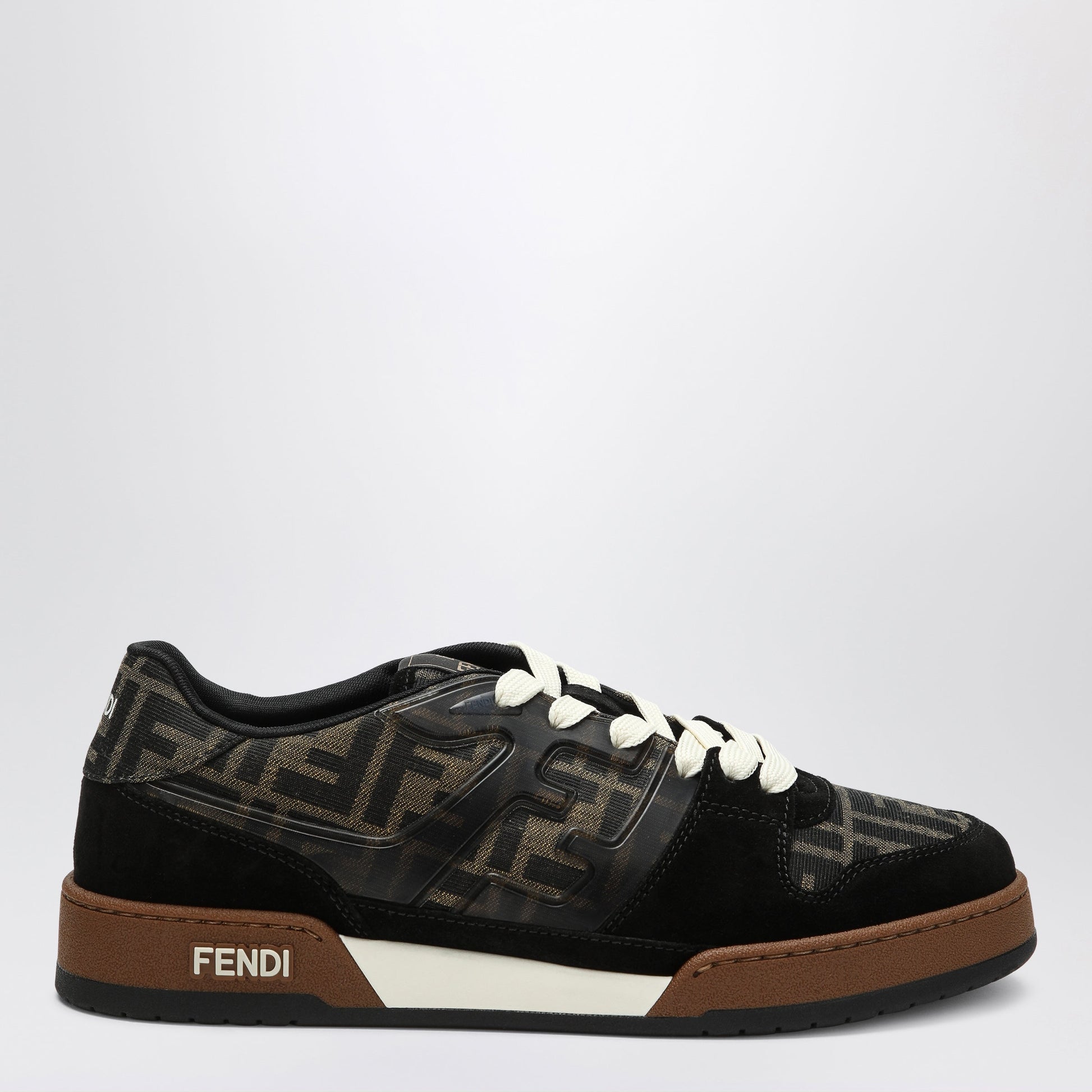 Fendi Fendi Match Sneaker In Black/Tabacco Ff Jacquard Men FENDI