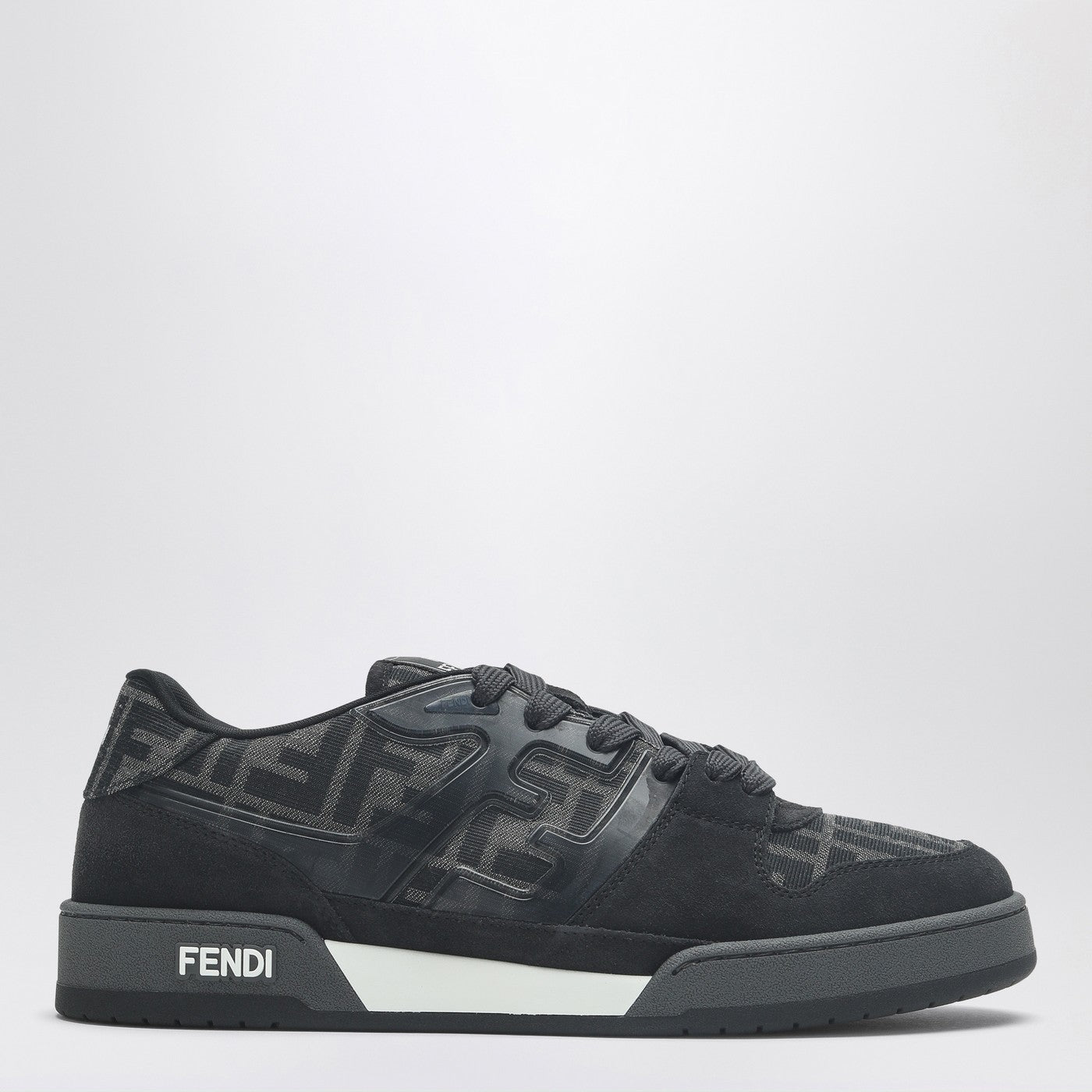 Fendi Fendi Match Sneaker In Dark Grey/Black Ff Jacquard Men FENDI
