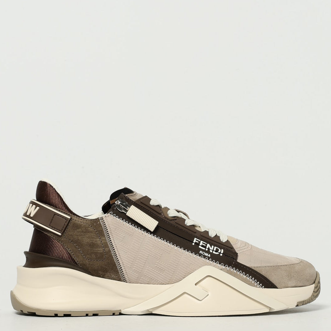 Fendi Fendi Flow Sneaker In Beige Nubuck Men FENDI