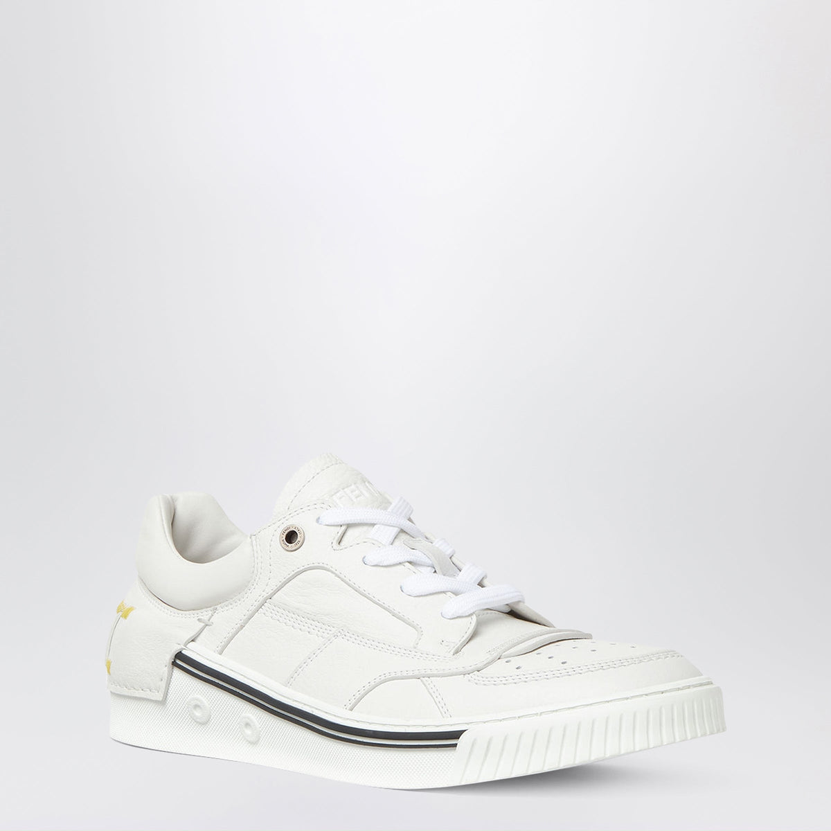 Fendi Fendi Fender Low-Top Sneakers In White Leather Men FENDI