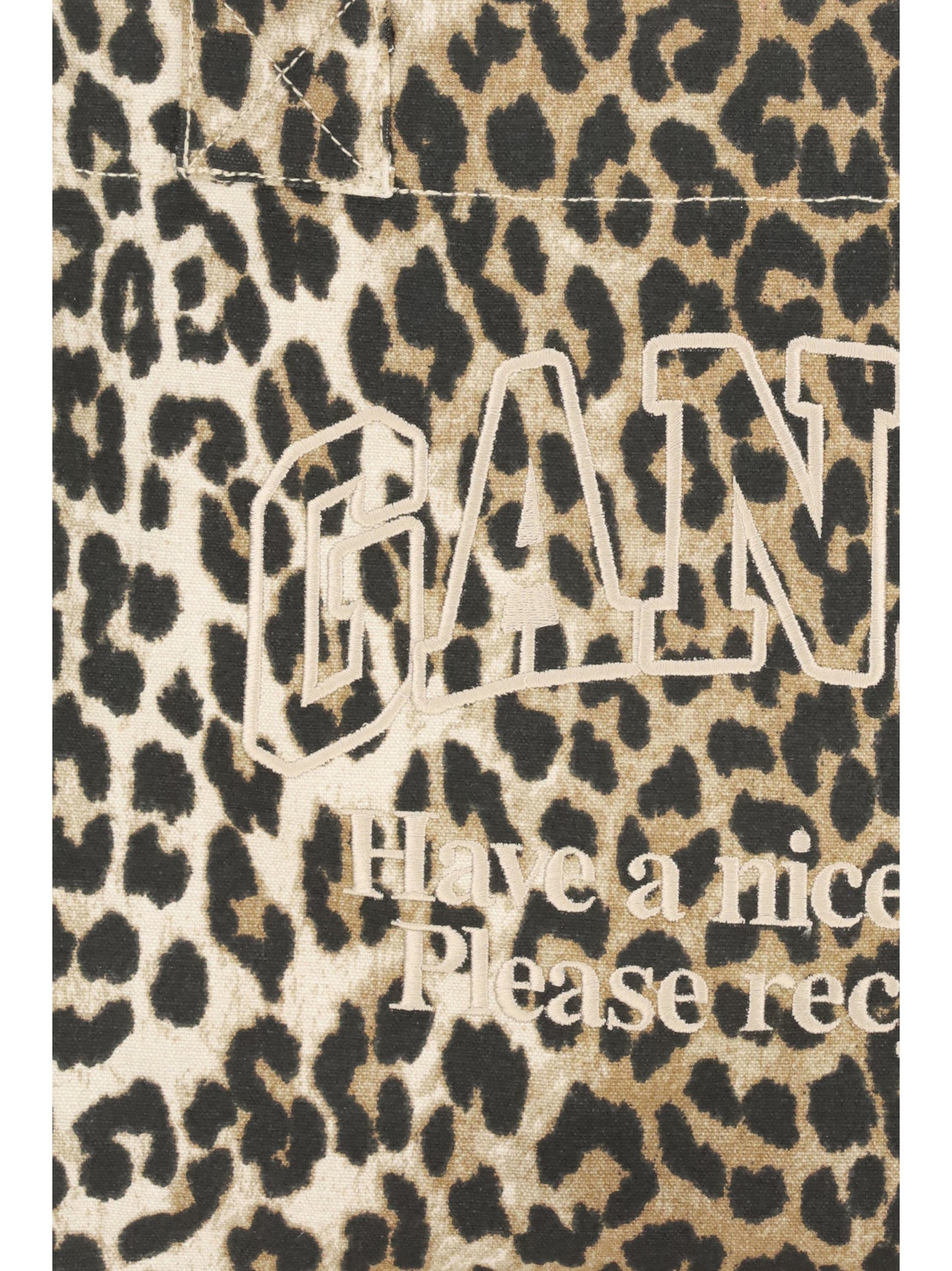 Ganni Women Leopard Print Tote Bag GANNI