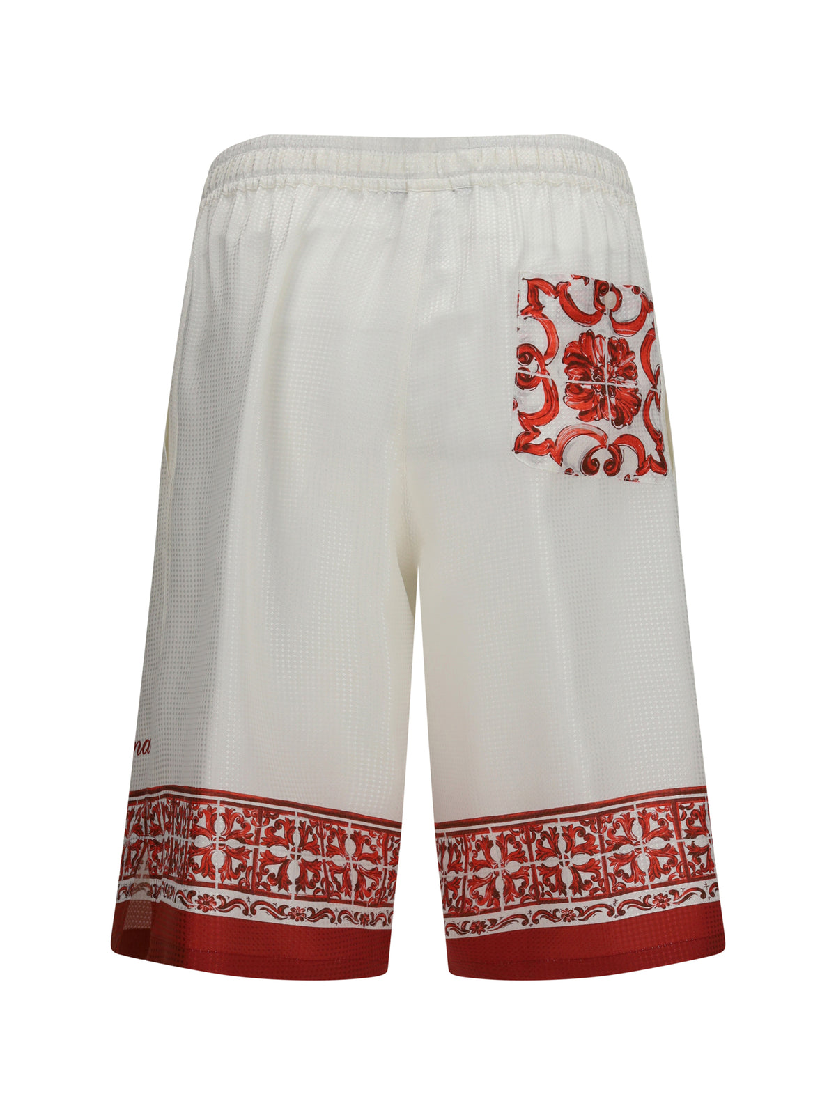 Dolce & Gabbana Men Maiolica Print Jacquard Twill Shorts DOLCE & GABBANA