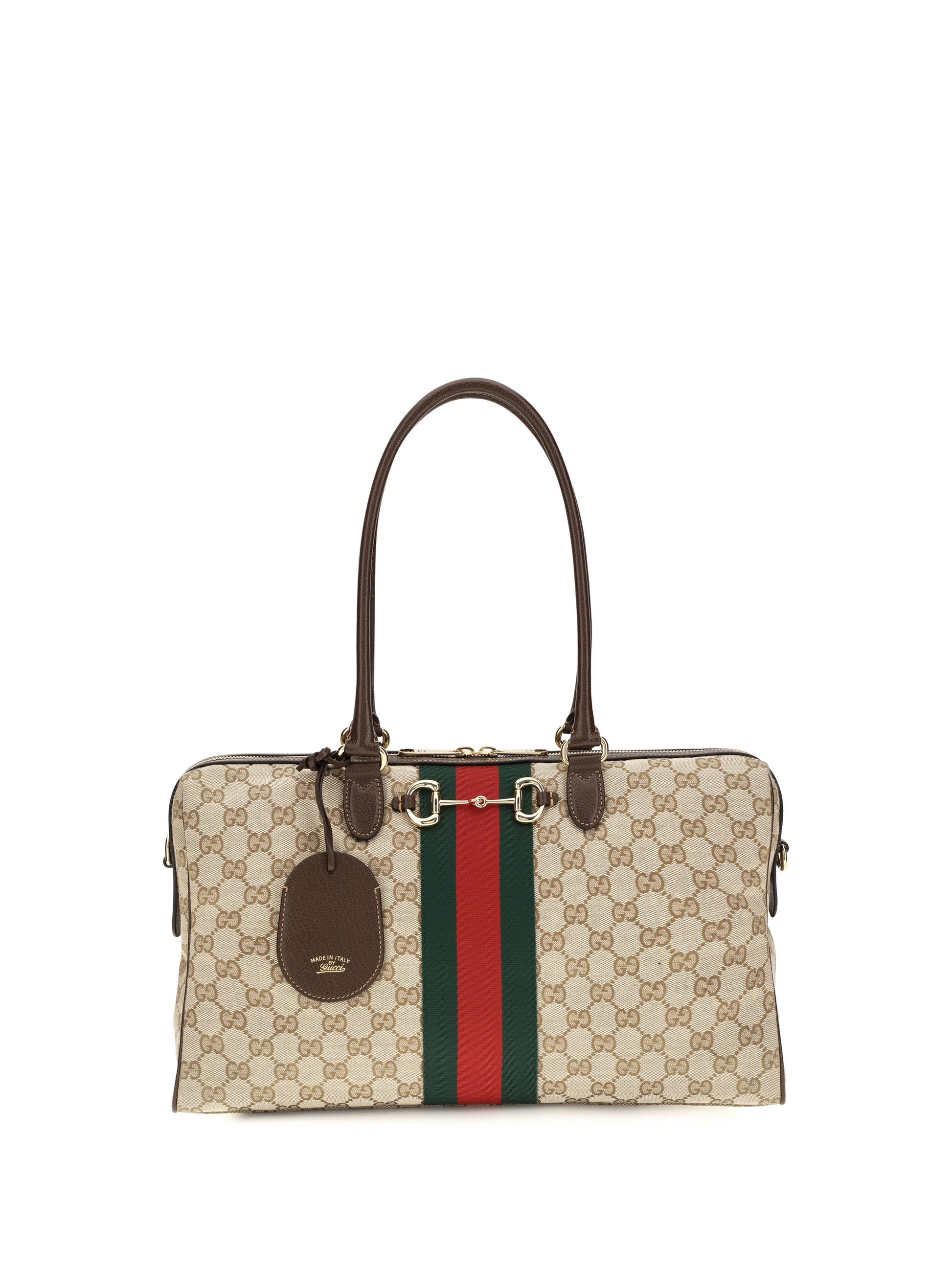 Gucci Women Large Horsebit Web Top Handle Bag GUCCI