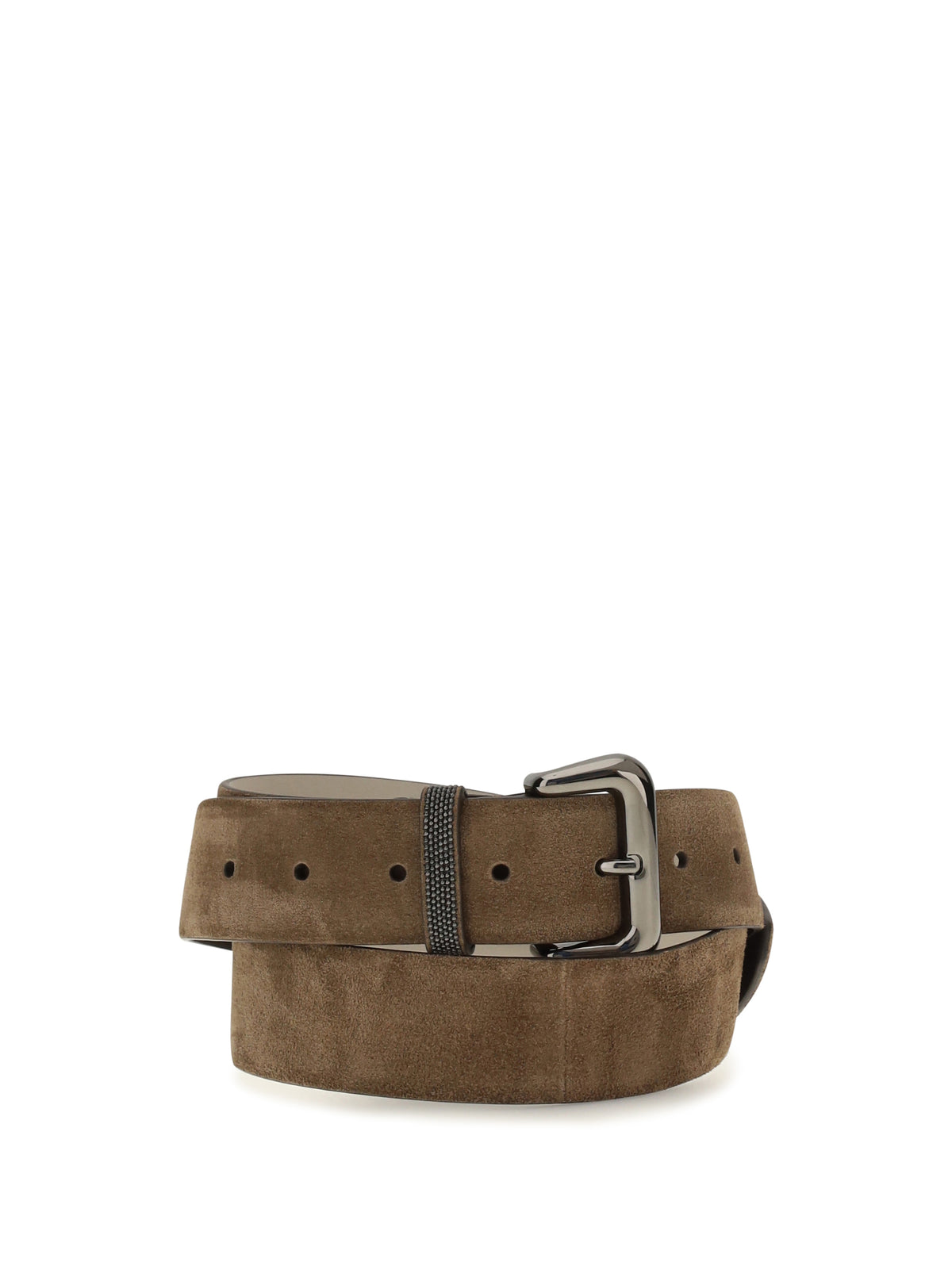 Brunello Cucinelli Women Suede Belt With Jewelry Detail BRUNELLO CUCINELLI