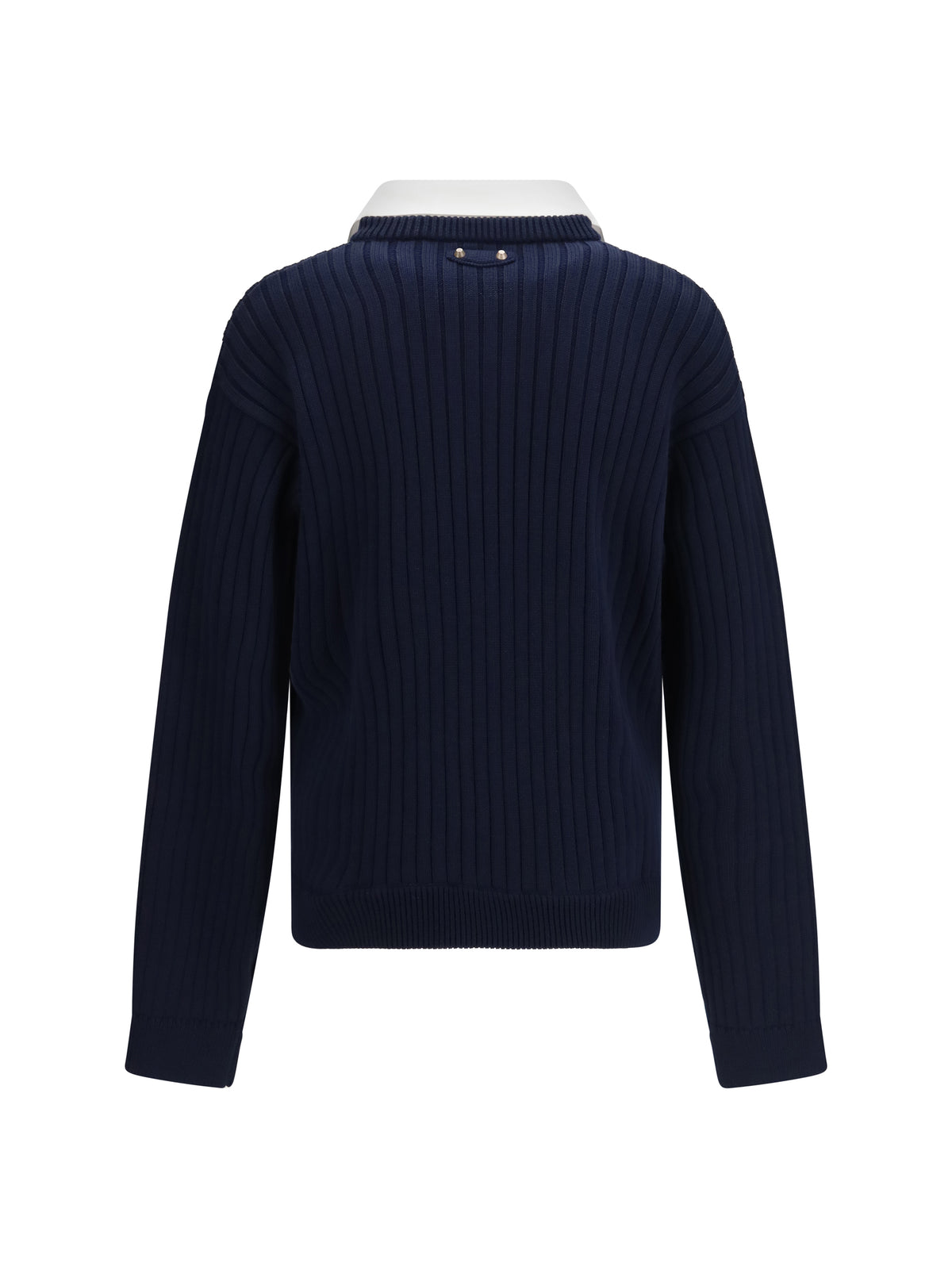 Balenciaga Men Cotton Sweater With Shirt Details BALENCIAGA