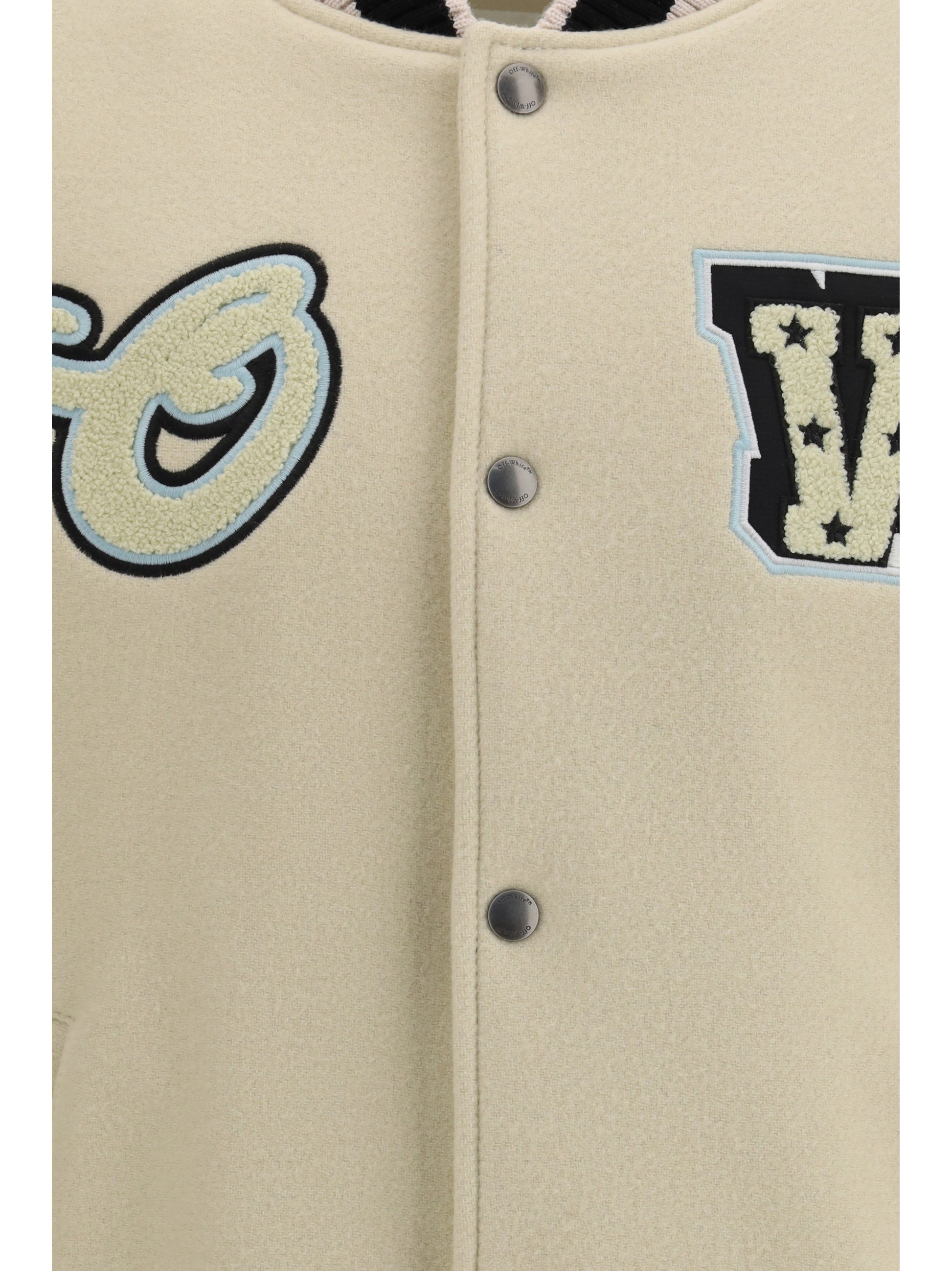 Off-White Men Varsity Star Logo Jacket OFF-WHITE