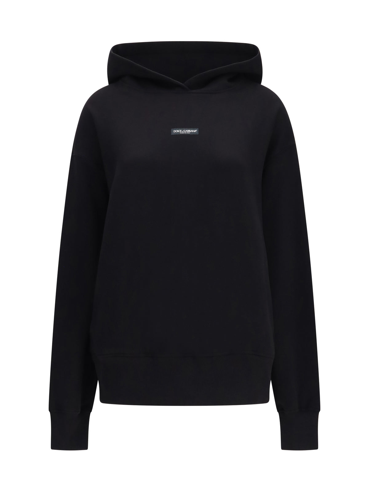 Dolce & Gabbana Women Cotton Hooded Sweatshirt With Logo Patch DOLCE & GABBANA