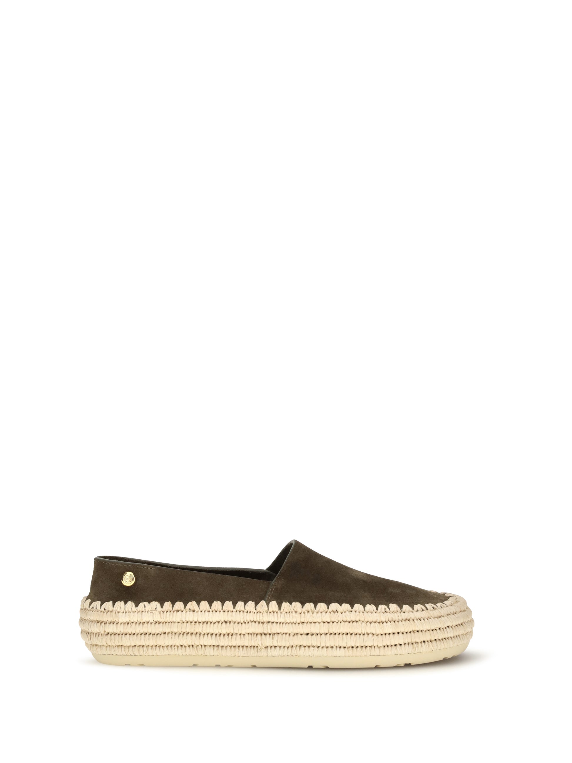 Loewe Women Rio Suede And Raffia Espadrillas LOEWE