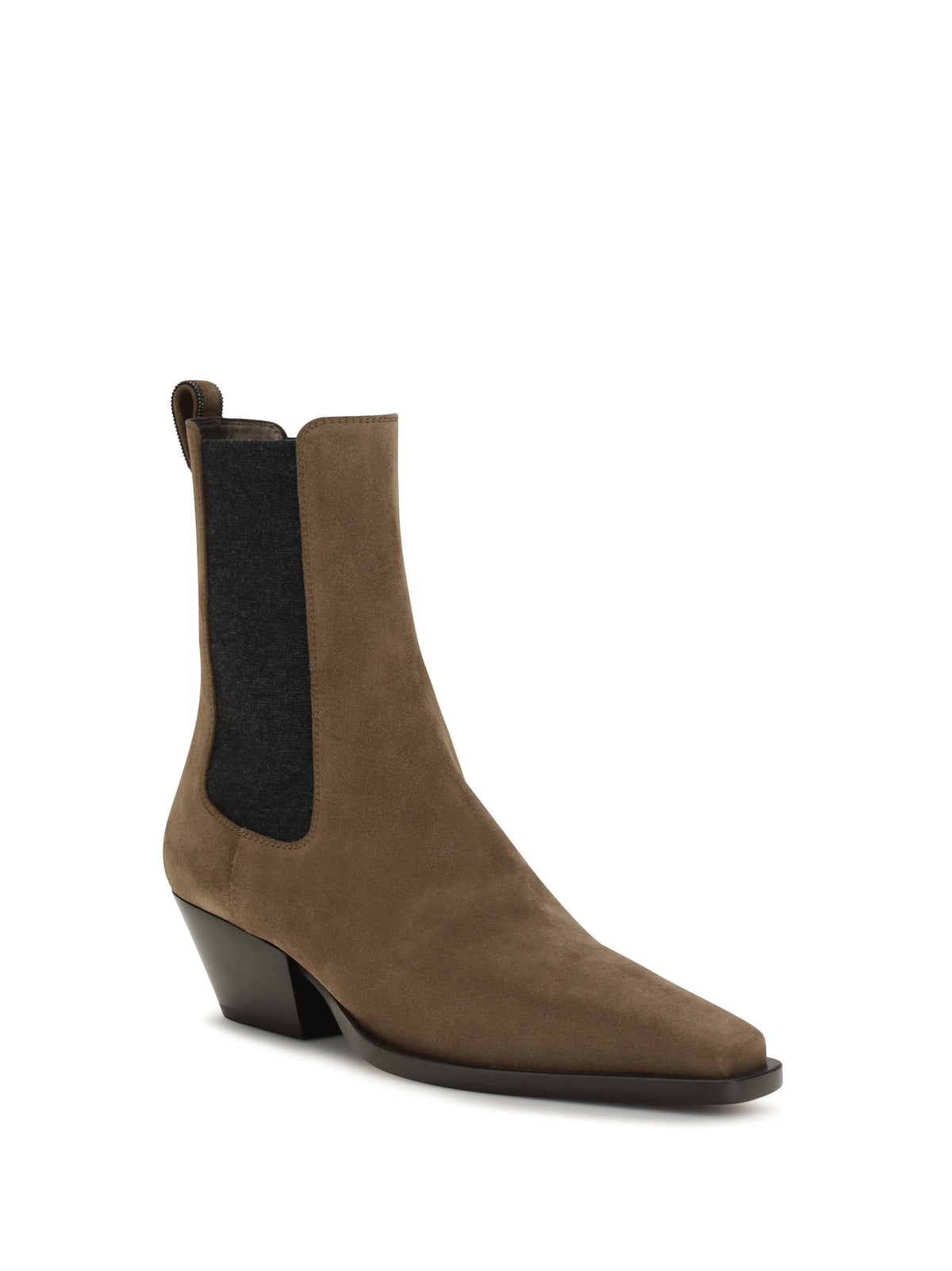 Brunello Cucinelli Women Suede Texan Ankle Boots BRUNELLO CUCINELLI