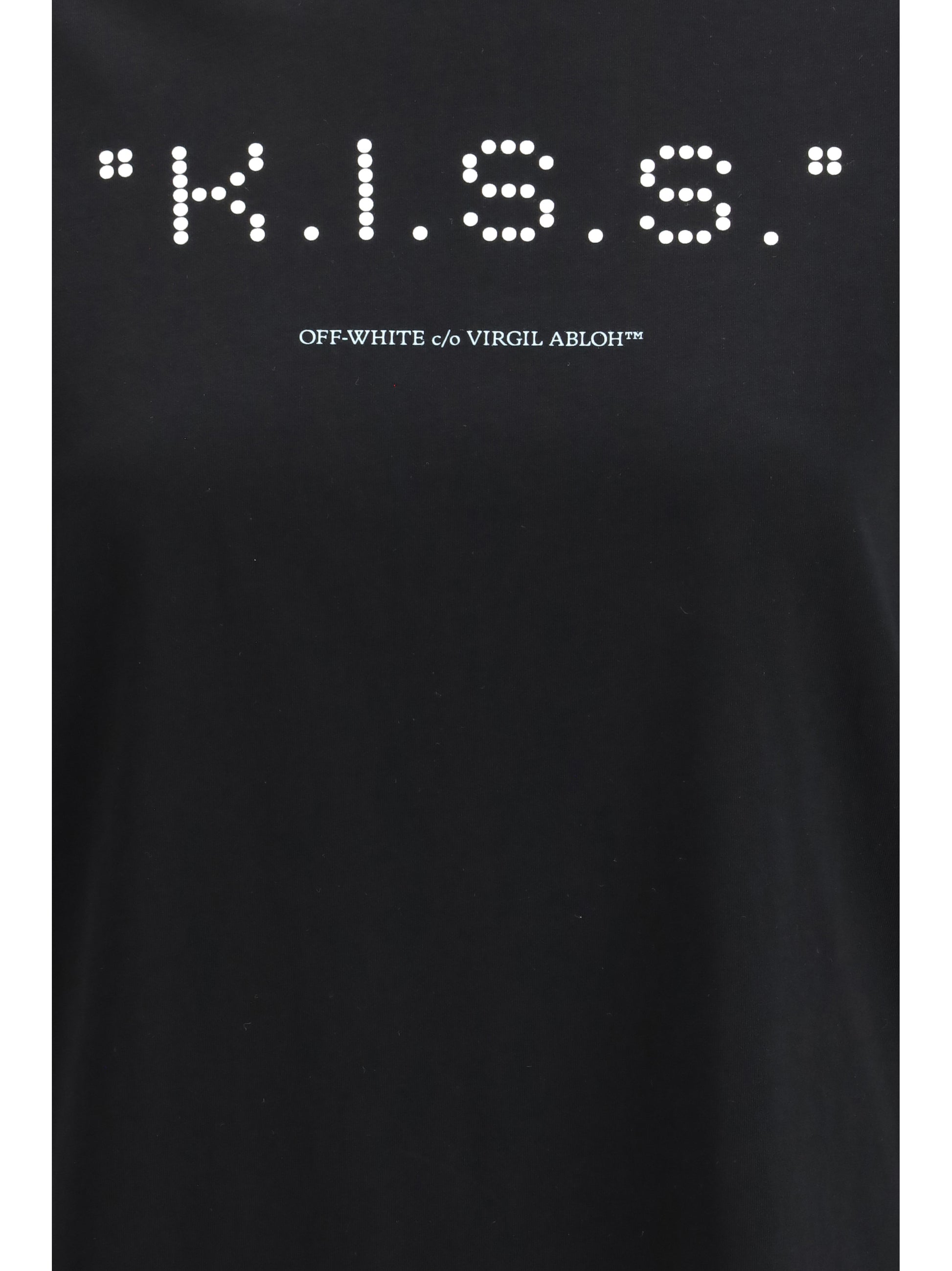 Off-White Women Kiss Quote T-Shirt OFF-WHITE