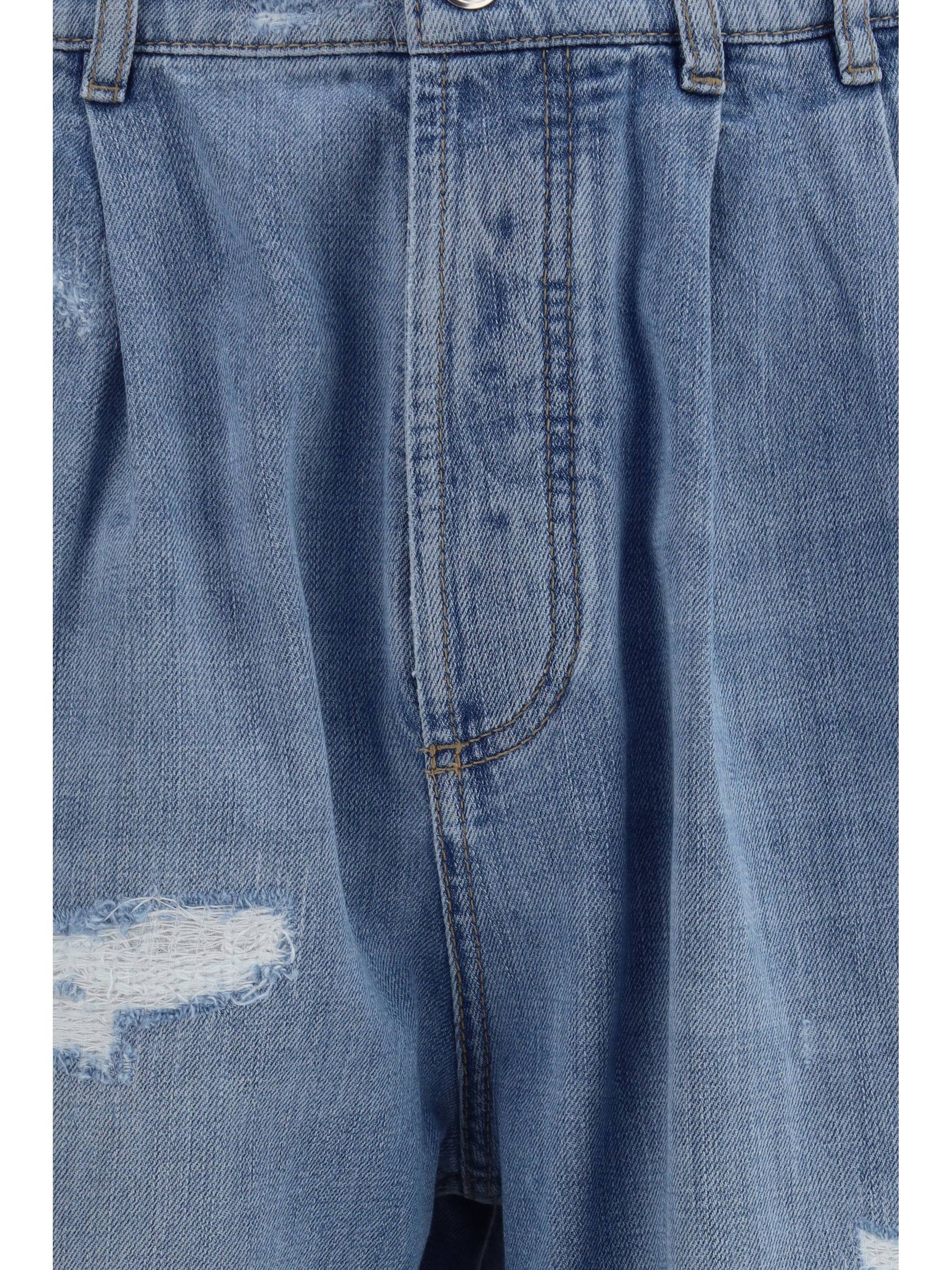 Brunello Cucinelli Men Worn-Effect Jeans BRUNELLO CUCINELLI