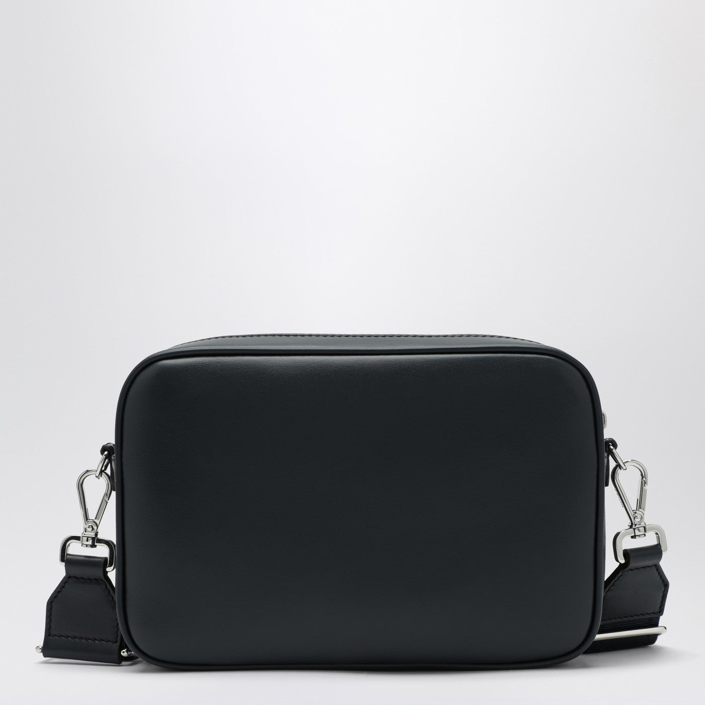 Fendi Midnight Blue Leather And Dark Blue Ff Canvas Bag Men FENDI
