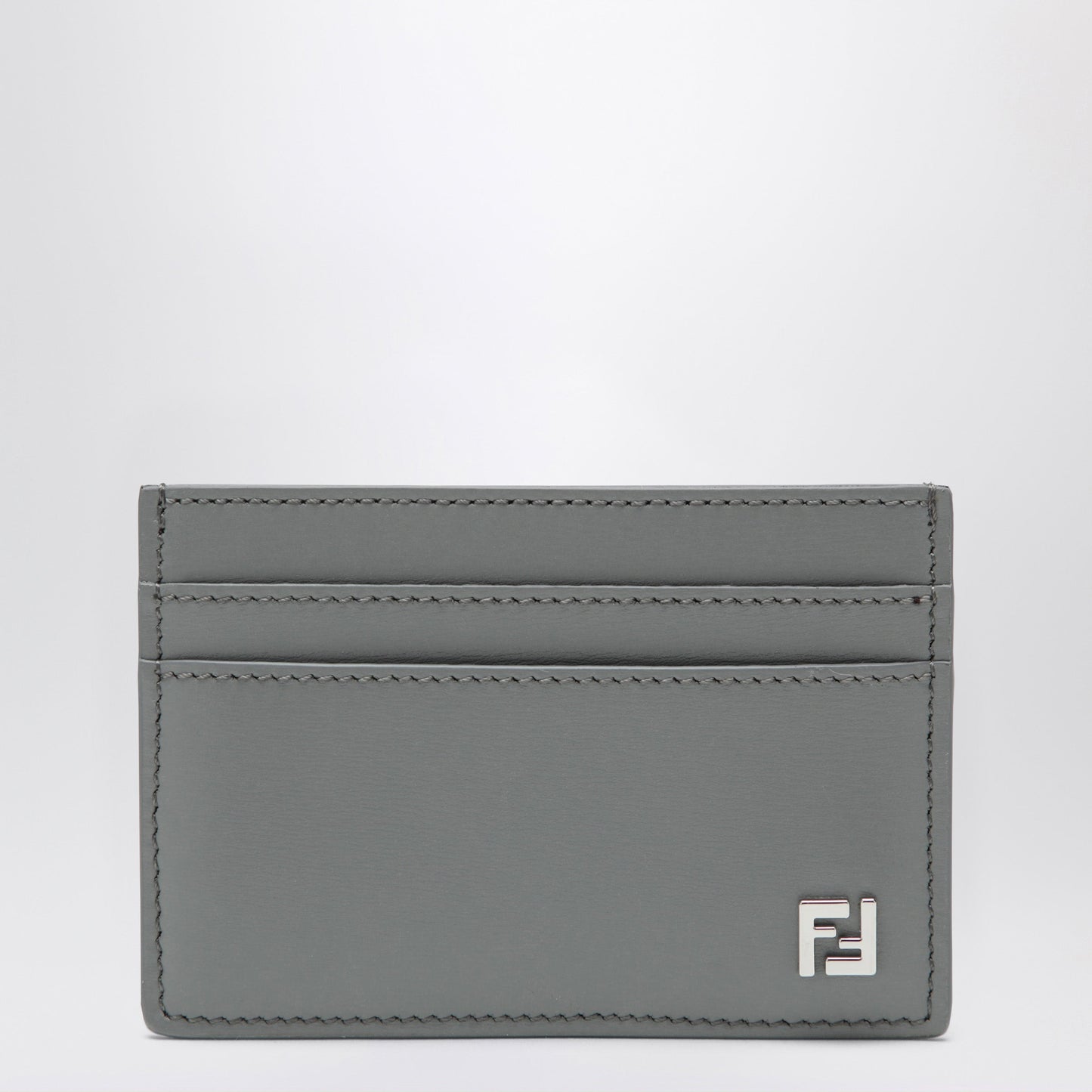 Fendi Light Grey Ff Squared Card Holder Men FENDI