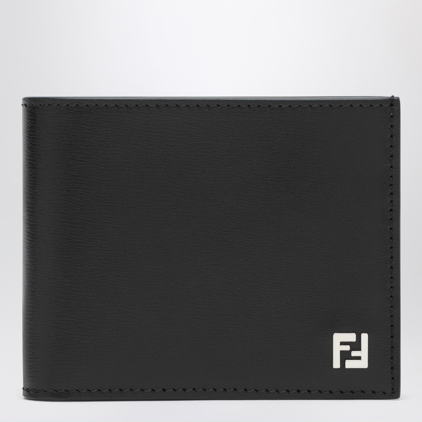 Fendi Squared Ff Bi-Fold Wallet Black Men FENDI