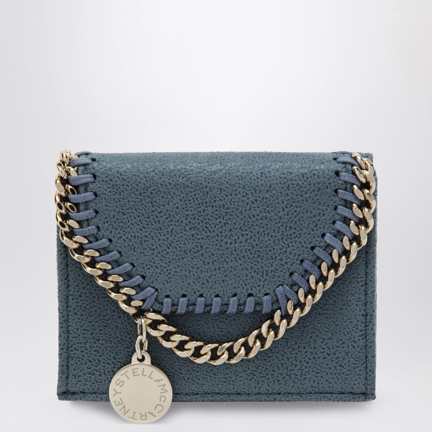Stella Mccartney Light Blue Falabella Trifold Wallet With Chain Women STELLA MCCARTNEY