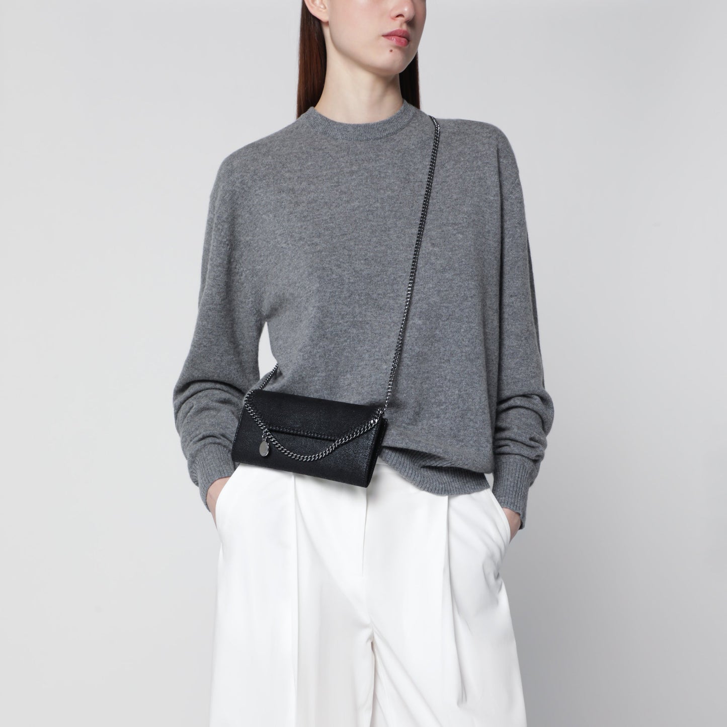 Stella Mccartney Falabella Black Crossbody Wallet Women STELLA MCCARTNEY