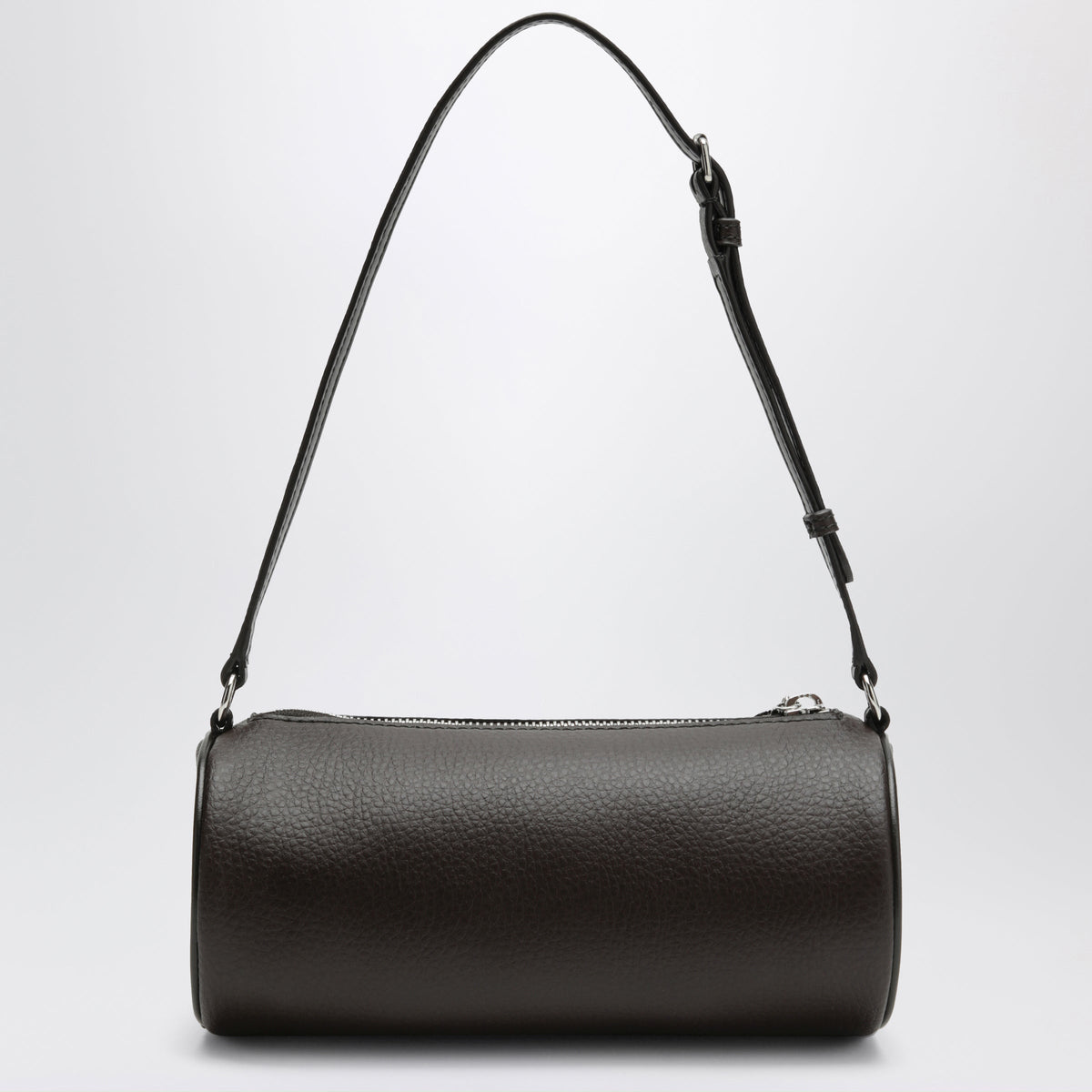 Stella Mccartney Chocolate Brown Logo Bowling Bag In Faux Leather Women STELLA MCCARTNEY