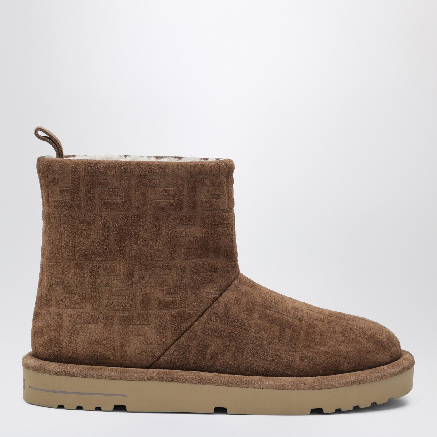 Fendi Brown Suede Ankle Boots Men FENDI