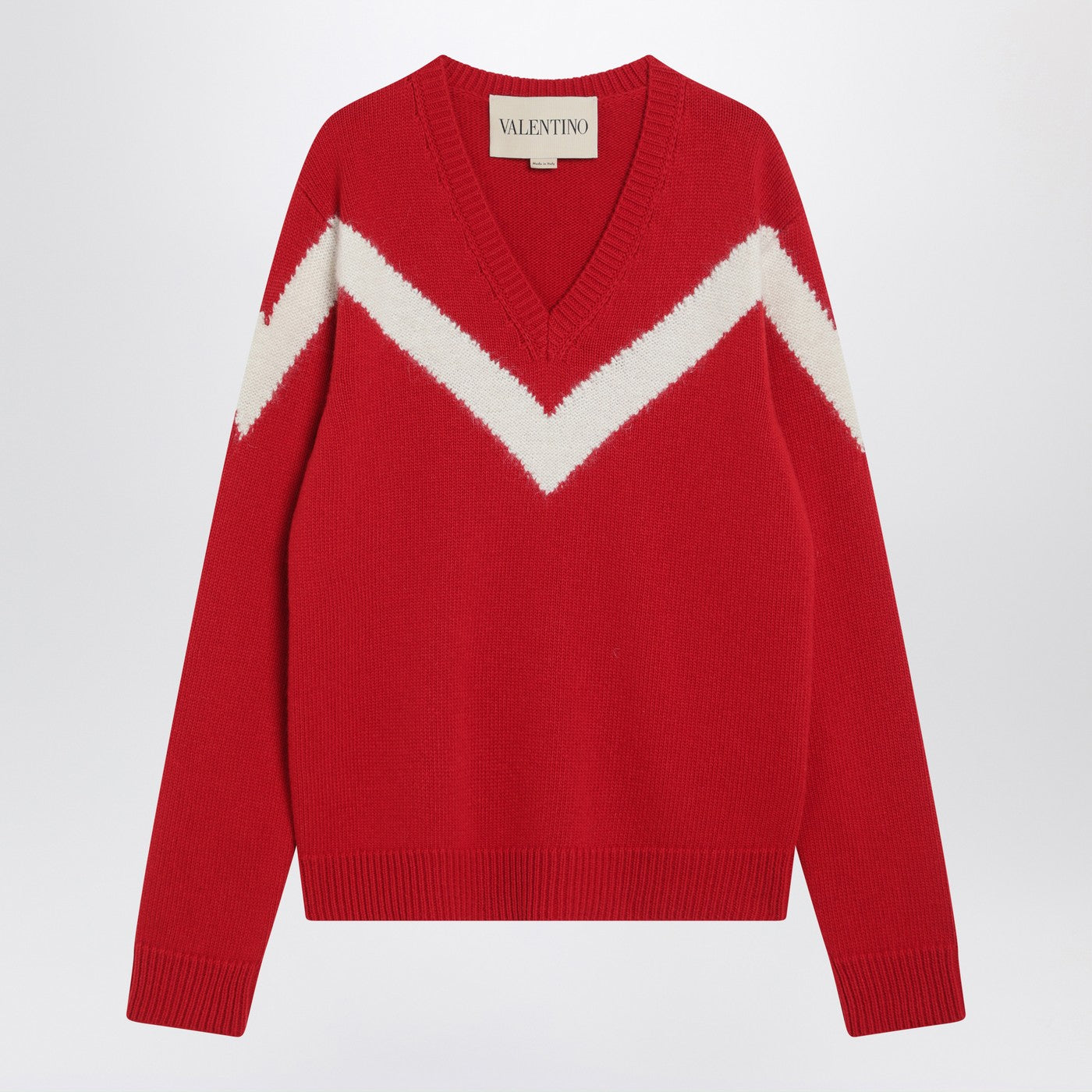 Valentino Red Sweater With Vlogo On Bow Men VALENTINO