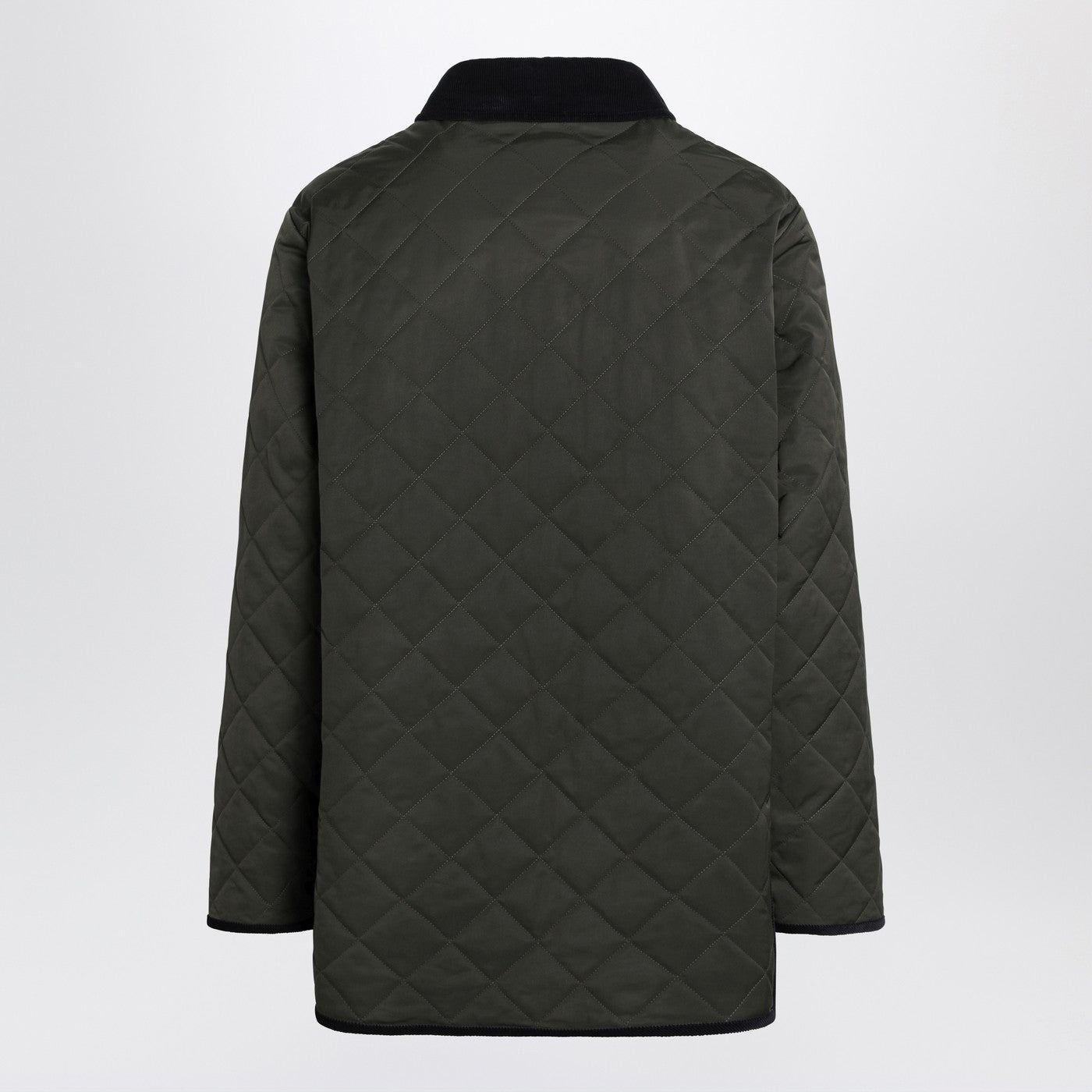 Valentino Olive Green Quilted Jacket With Vlogo Patch Men VALENTINO