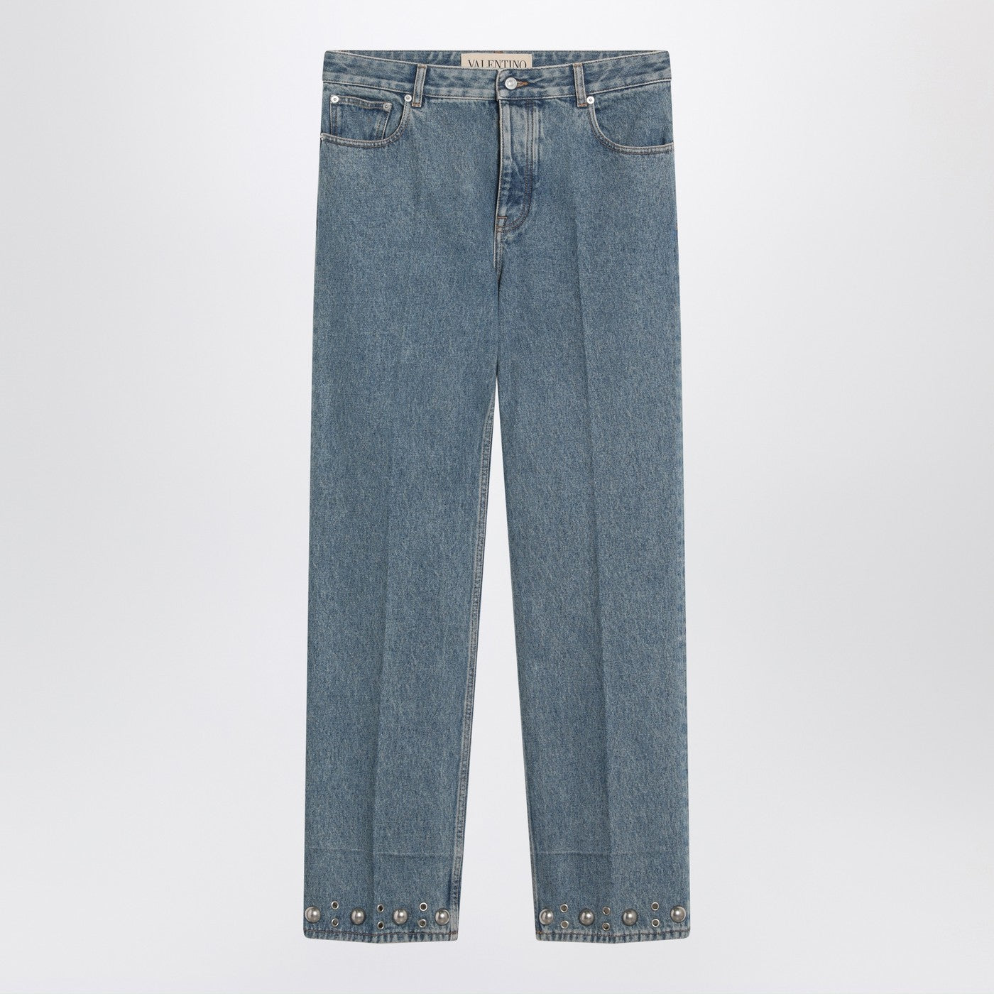 Valentino Medium Blue Jeans With Cabochons Men VALENTINO