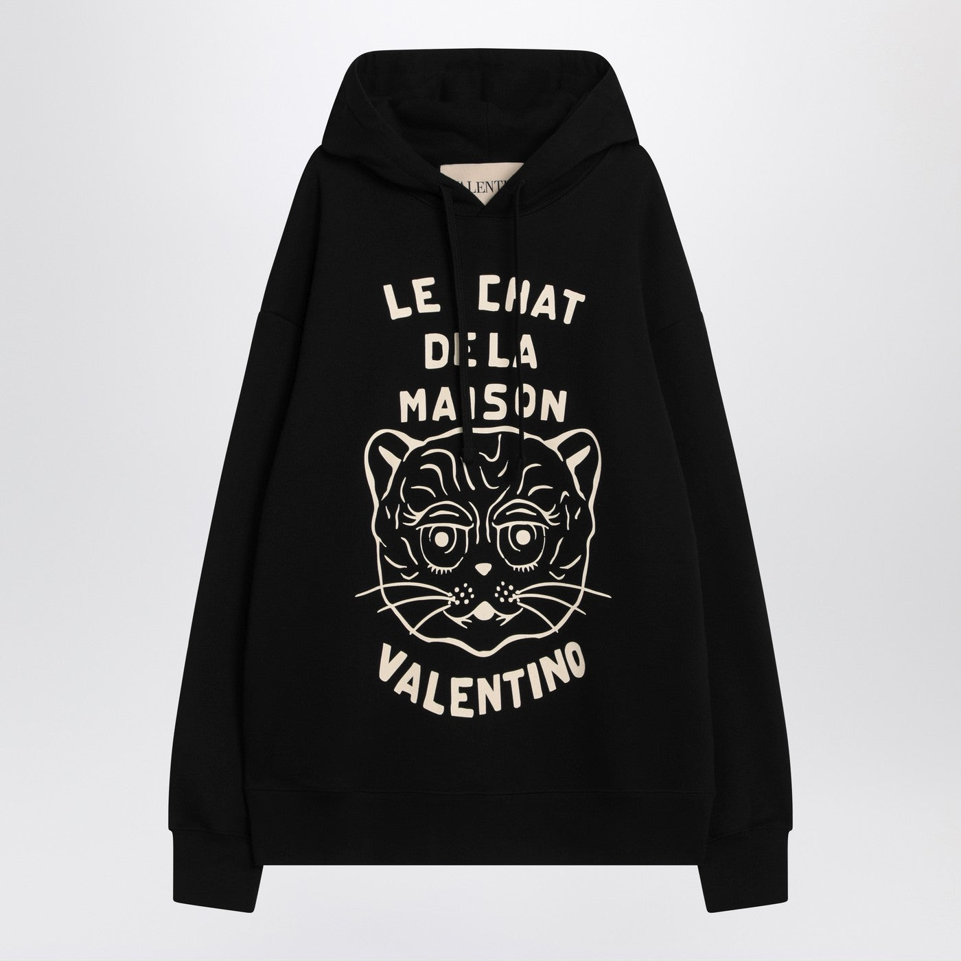 Valentino Black Sweatshirt With Le Chat De La Maison Patch Men VALENTINO