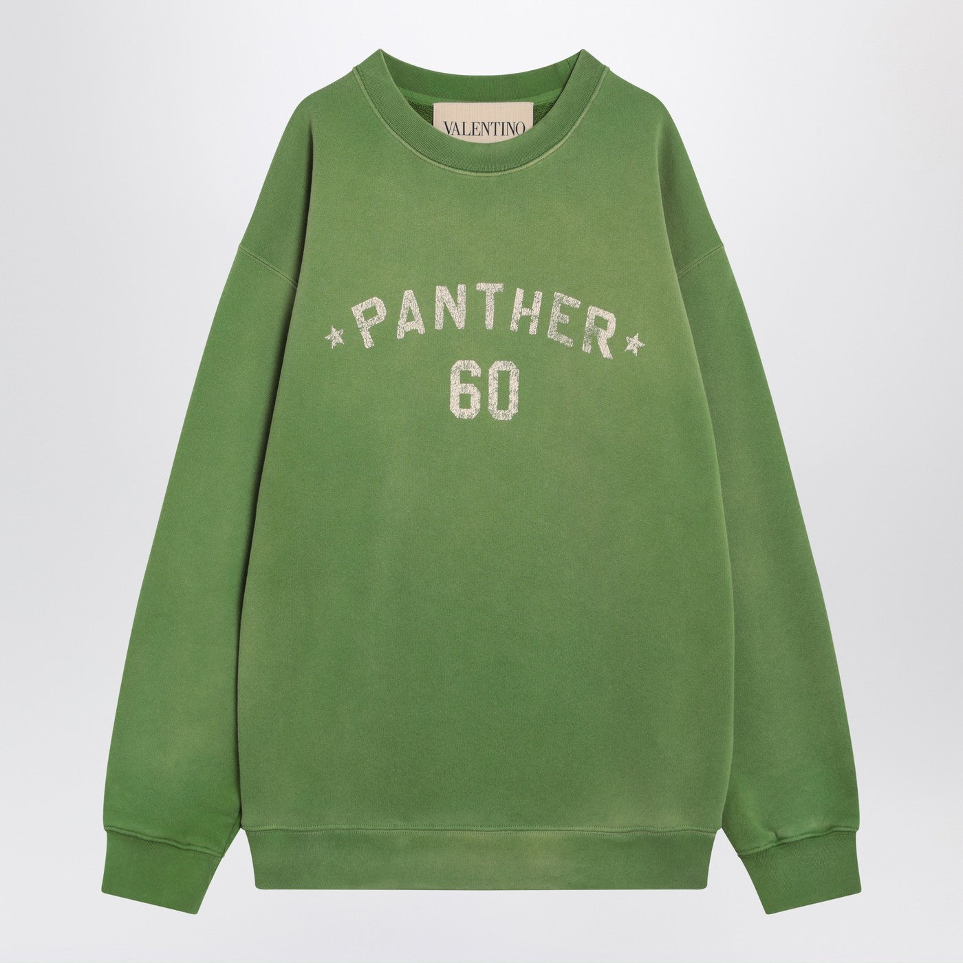 Valentino Crew Neck Sweatshirt Chez Valentino Green Men VALENTINO
