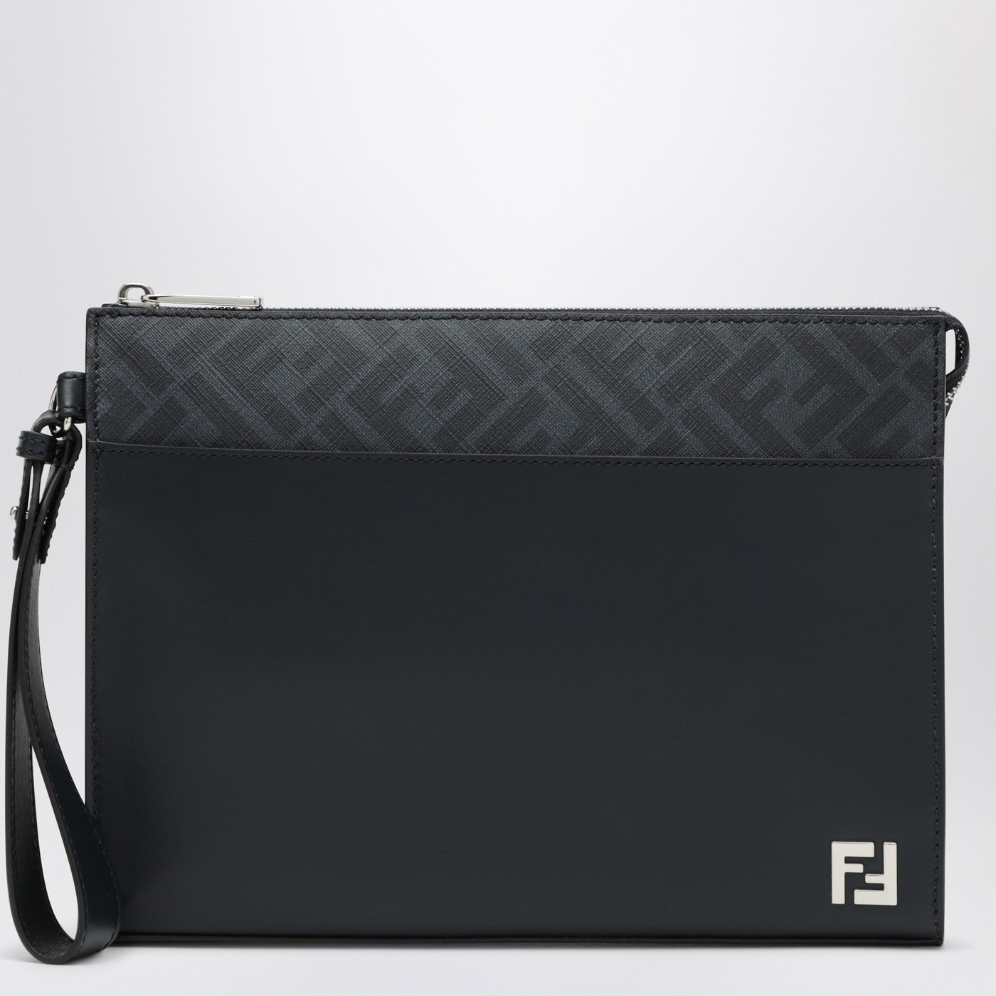 Fendi Ff Squared Clutch Midnight Blue Men FENDI
