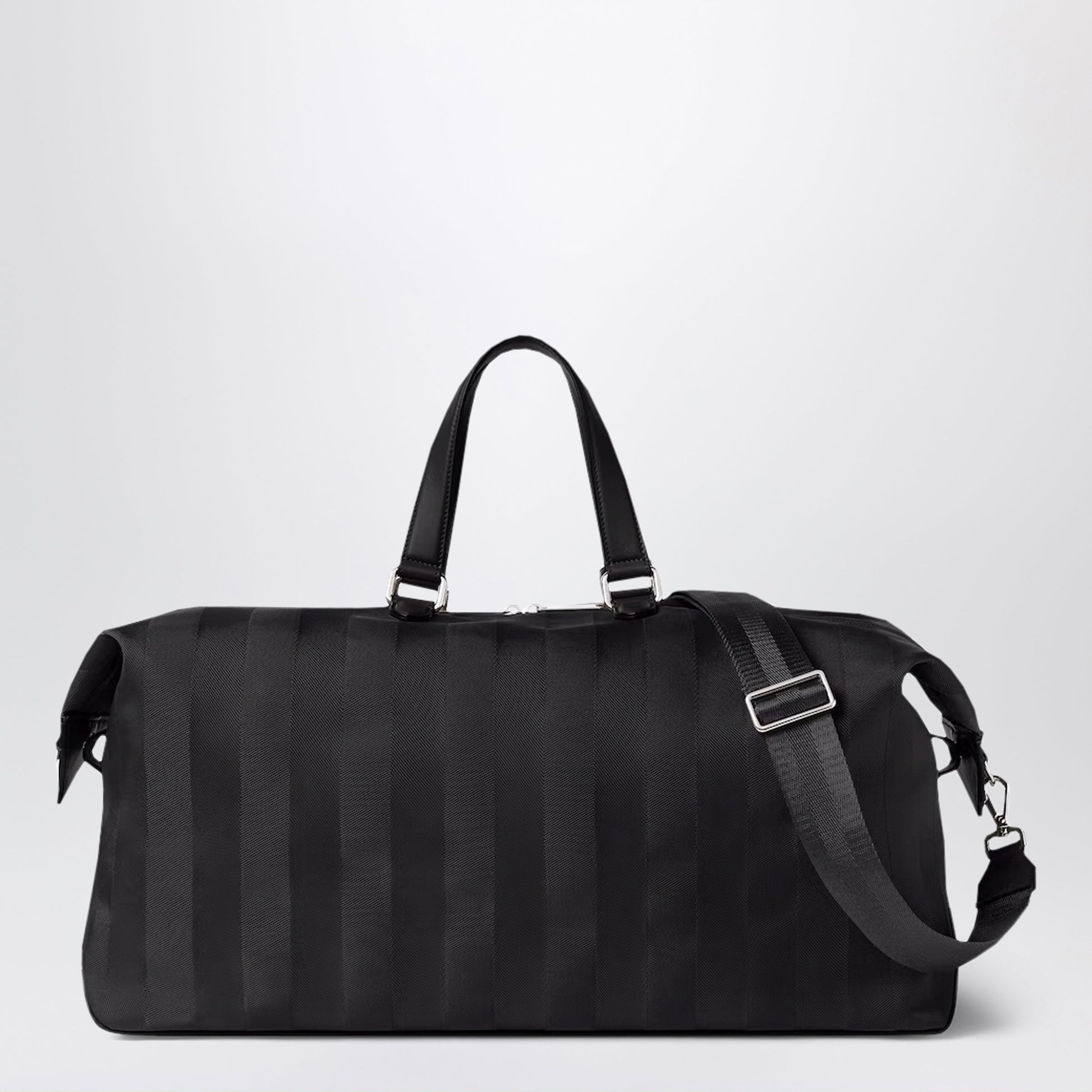 Fendi Fendi Lui 48 Duffle Bag In Black Pequin Nylon Men FENDI