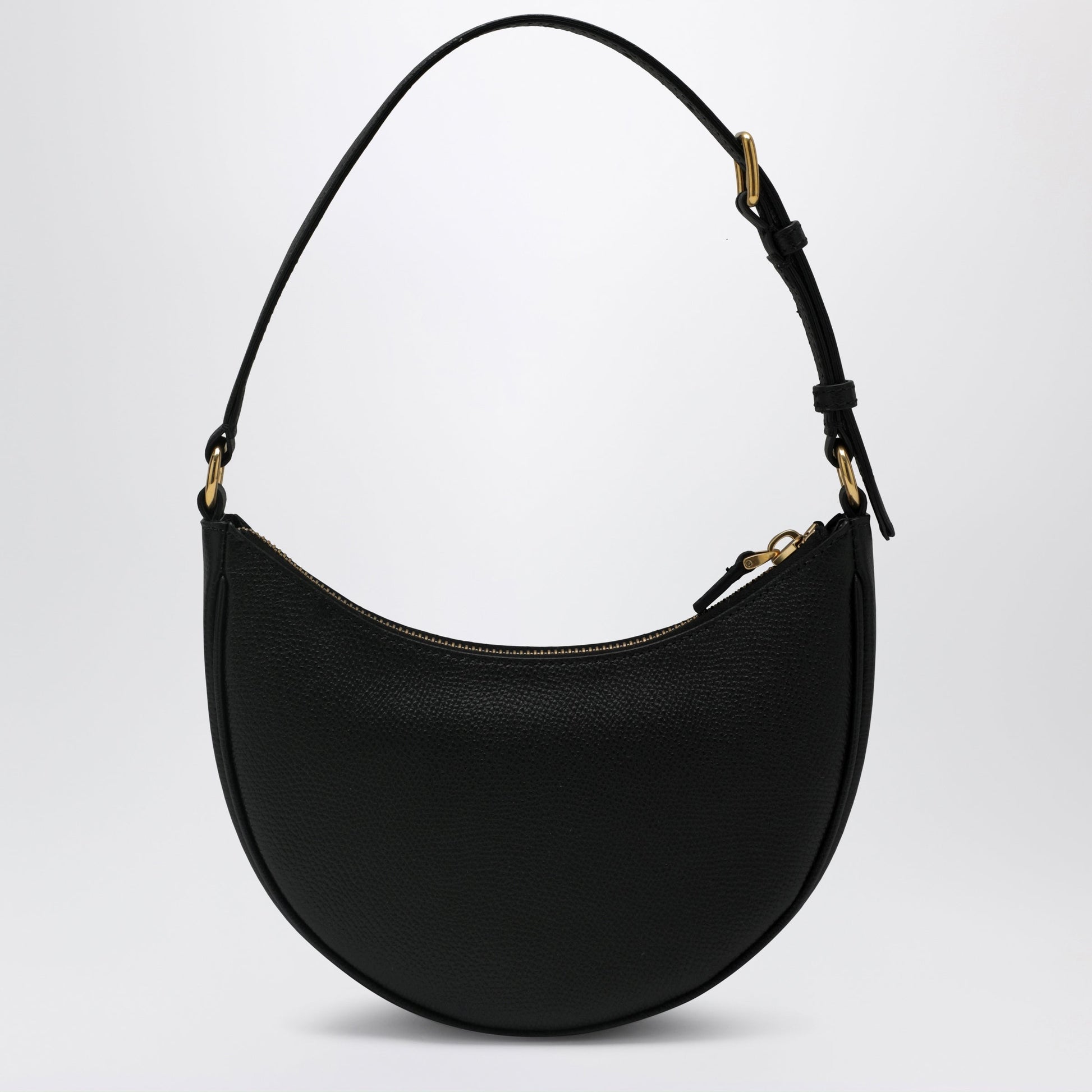 Valentino Garavani Vlogo Mini Shoulder Bag In Hammered Calfskin, Black Women VALENTINO GARAVANI