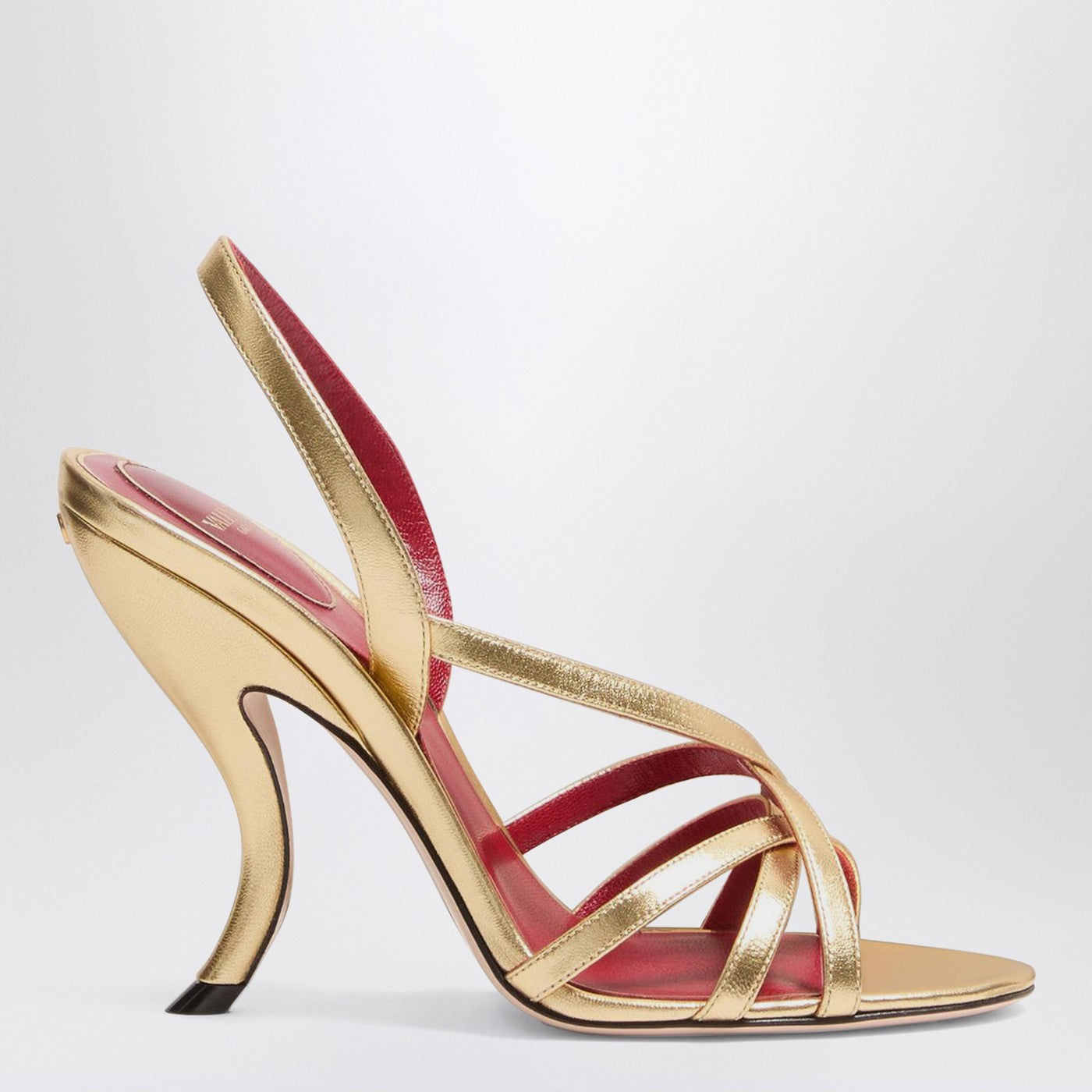 Valentino Garavani Fetishique Sandals Gold Leather Women