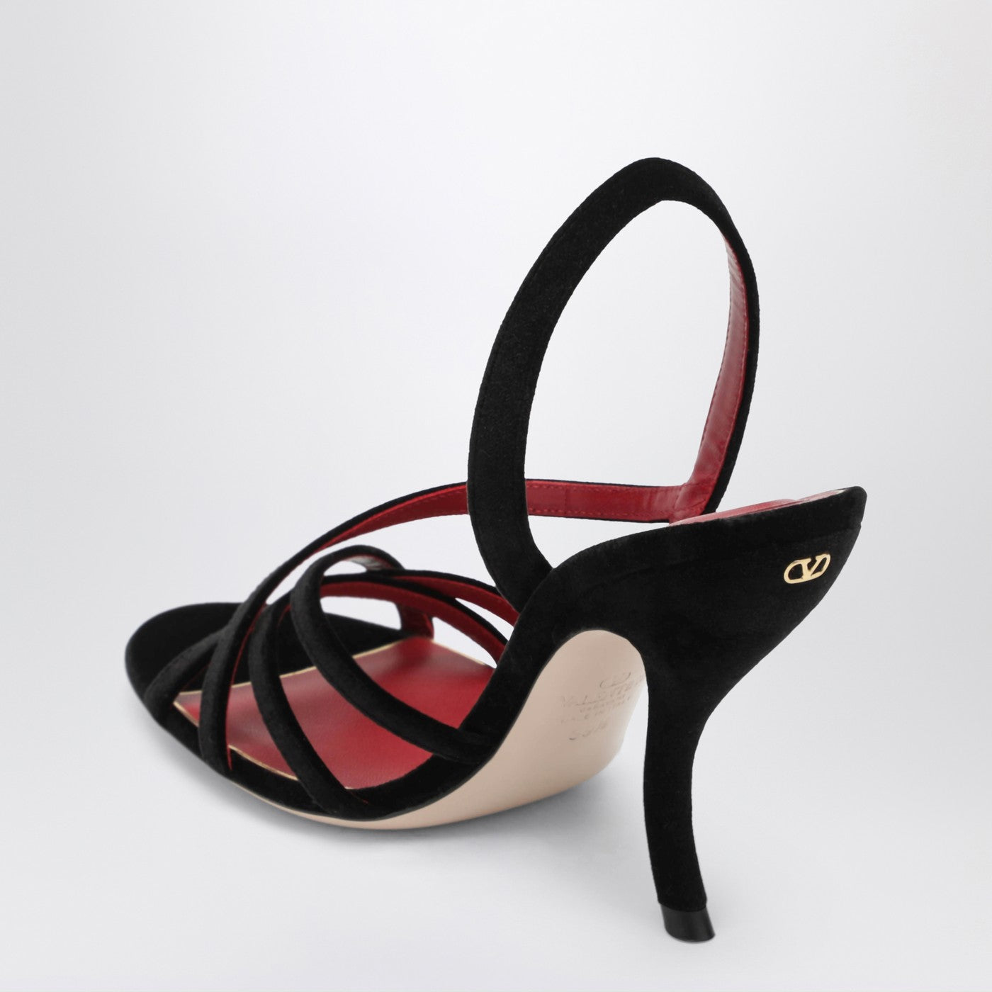 Valentino Garavani Fetishique Black Velvet Sandal Women VALENTINO GARAVANI