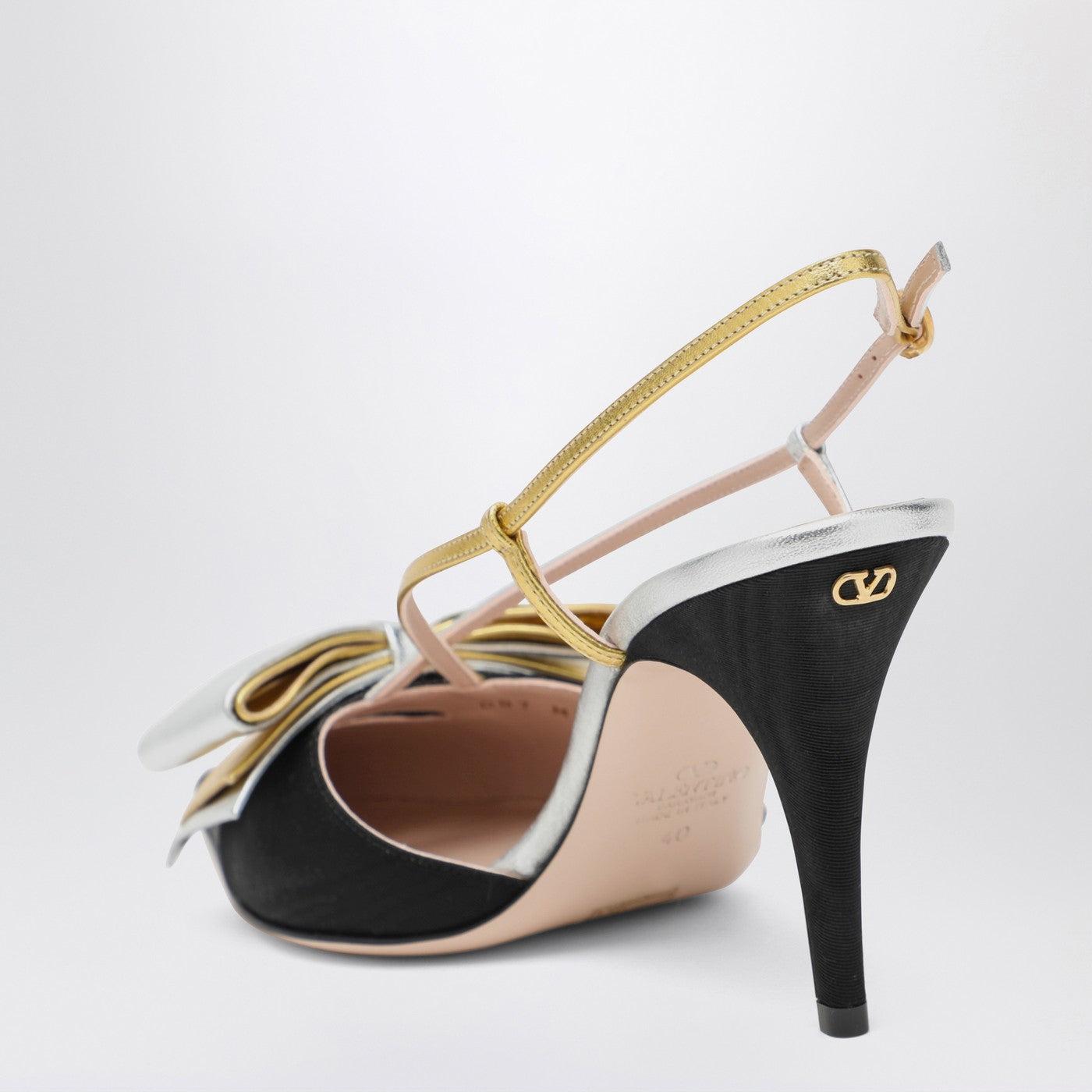 Valentino Garavani Slingback Bowow Pumps Black With Bow Women VALENTINO GARAVANI