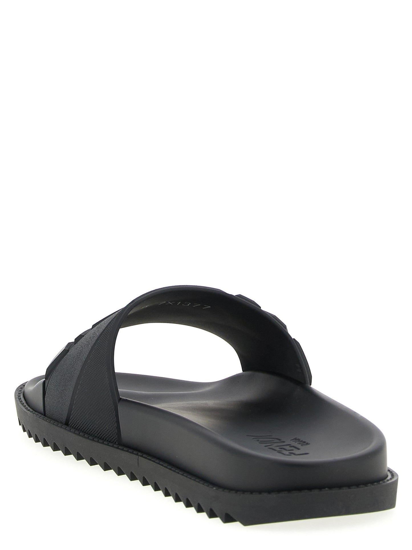 Fendi Men Logo Band Slides FENDI