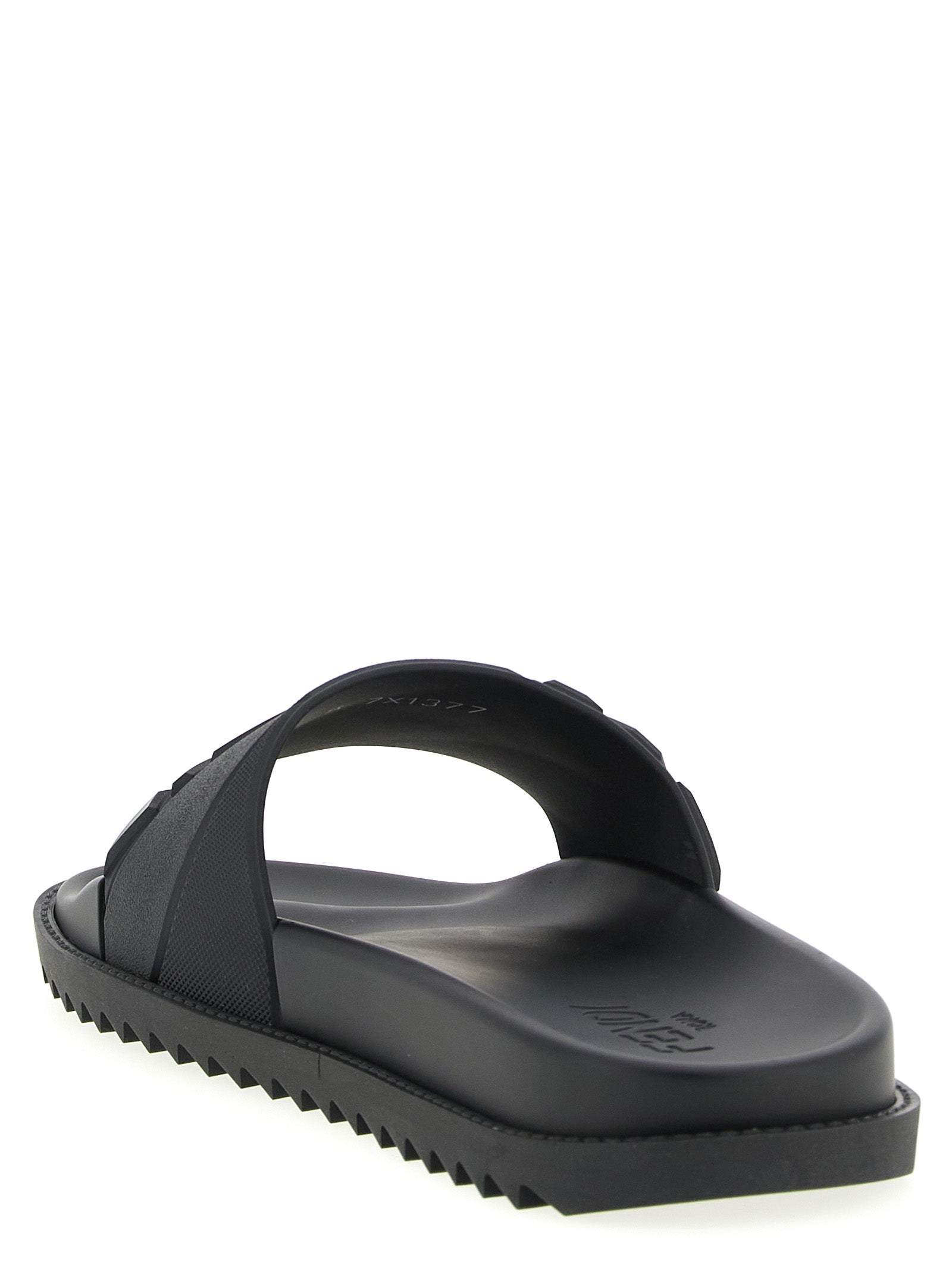 Fendi Men Logo Band Slides FENDI