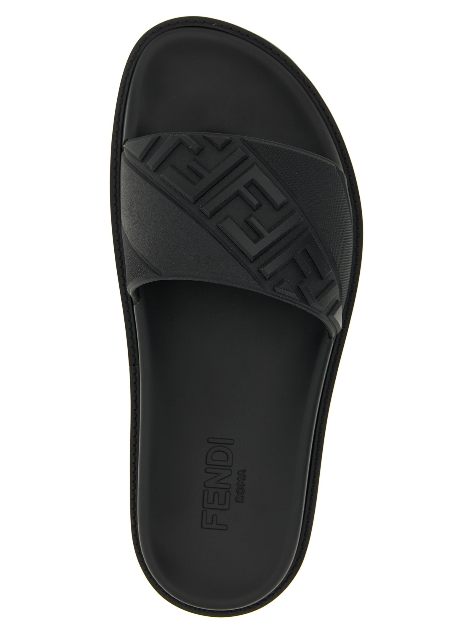 Fendi Men Logo Band Slides FENDI