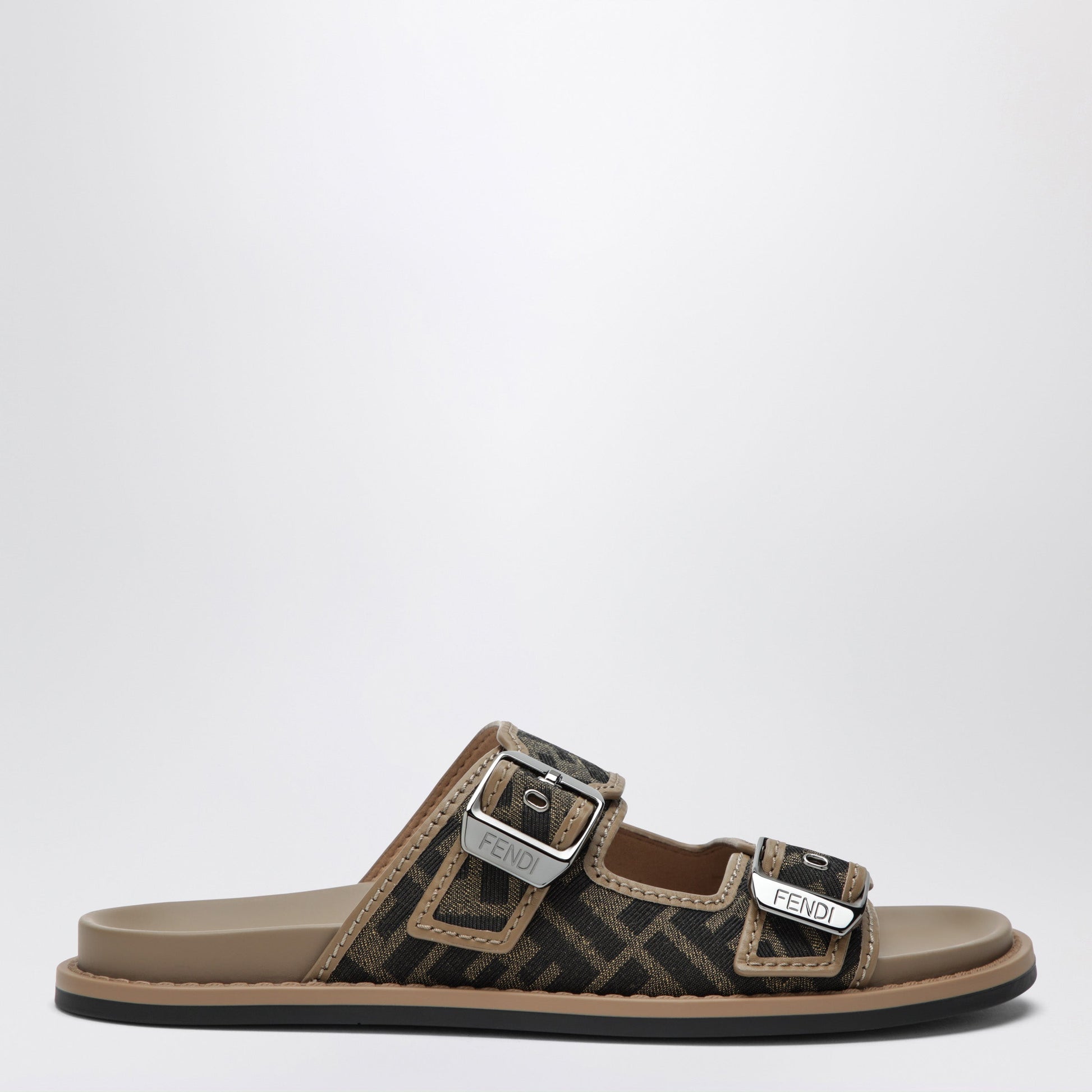 Fendi Fendi Feel Sandal In Ff Jacquard Fabric Men FENDI
