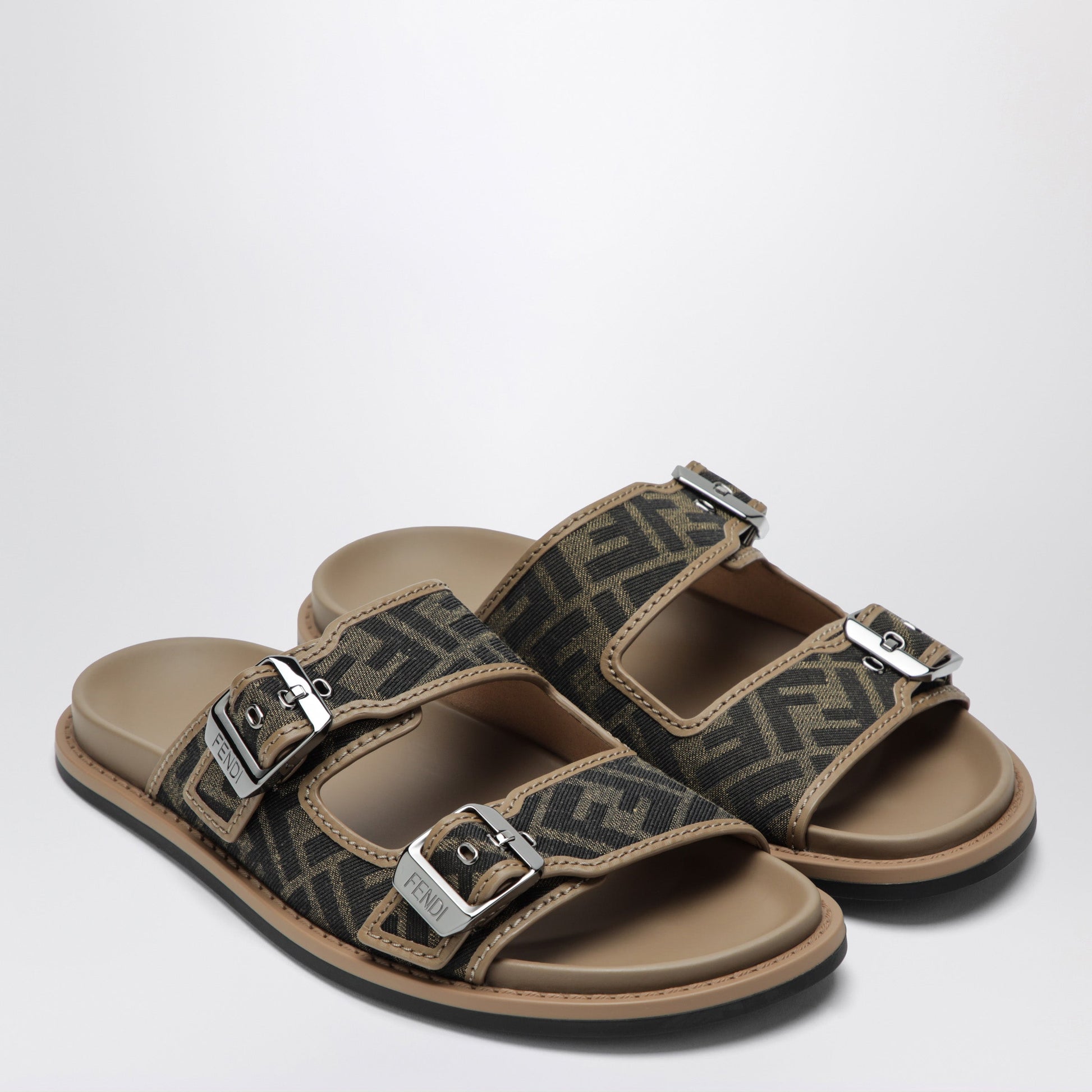 Fendi Fendi Feel Sandal In Ff Jacquard Fabric Men FENDI