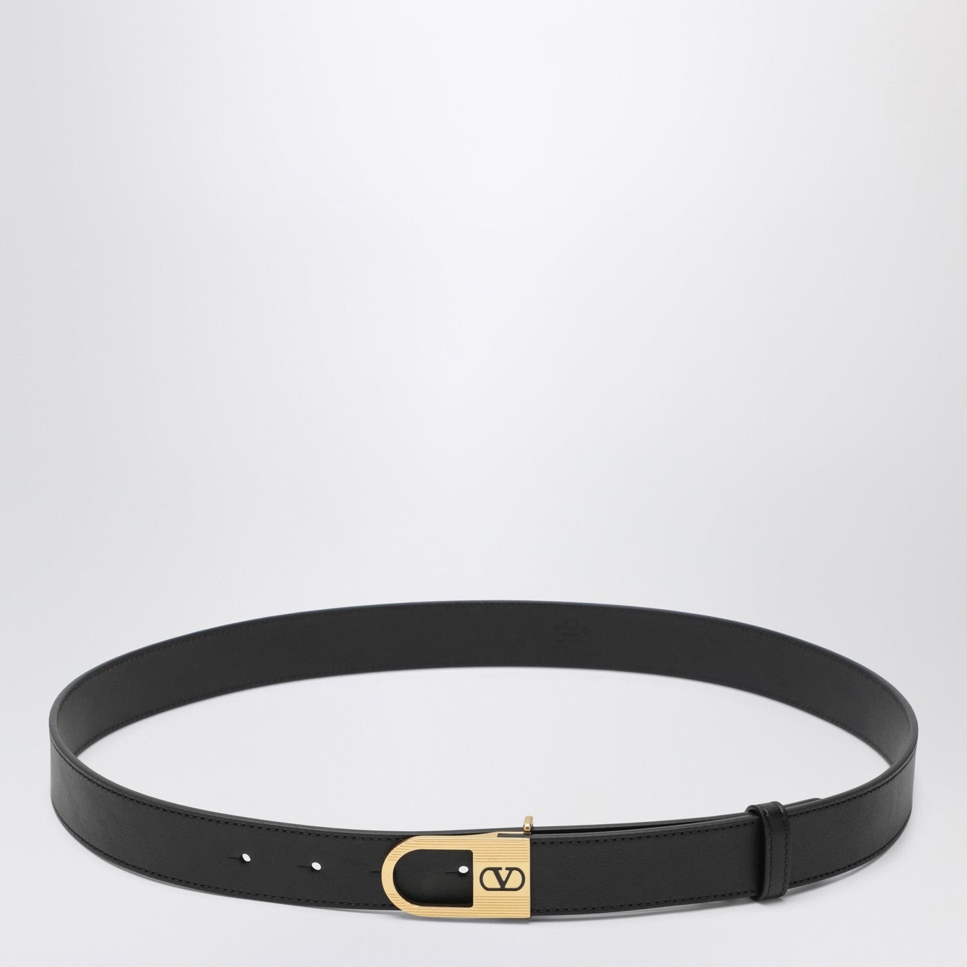 Valentino Garavani Black Vlogo Signature Belt Men VALENTINO GARAVANI